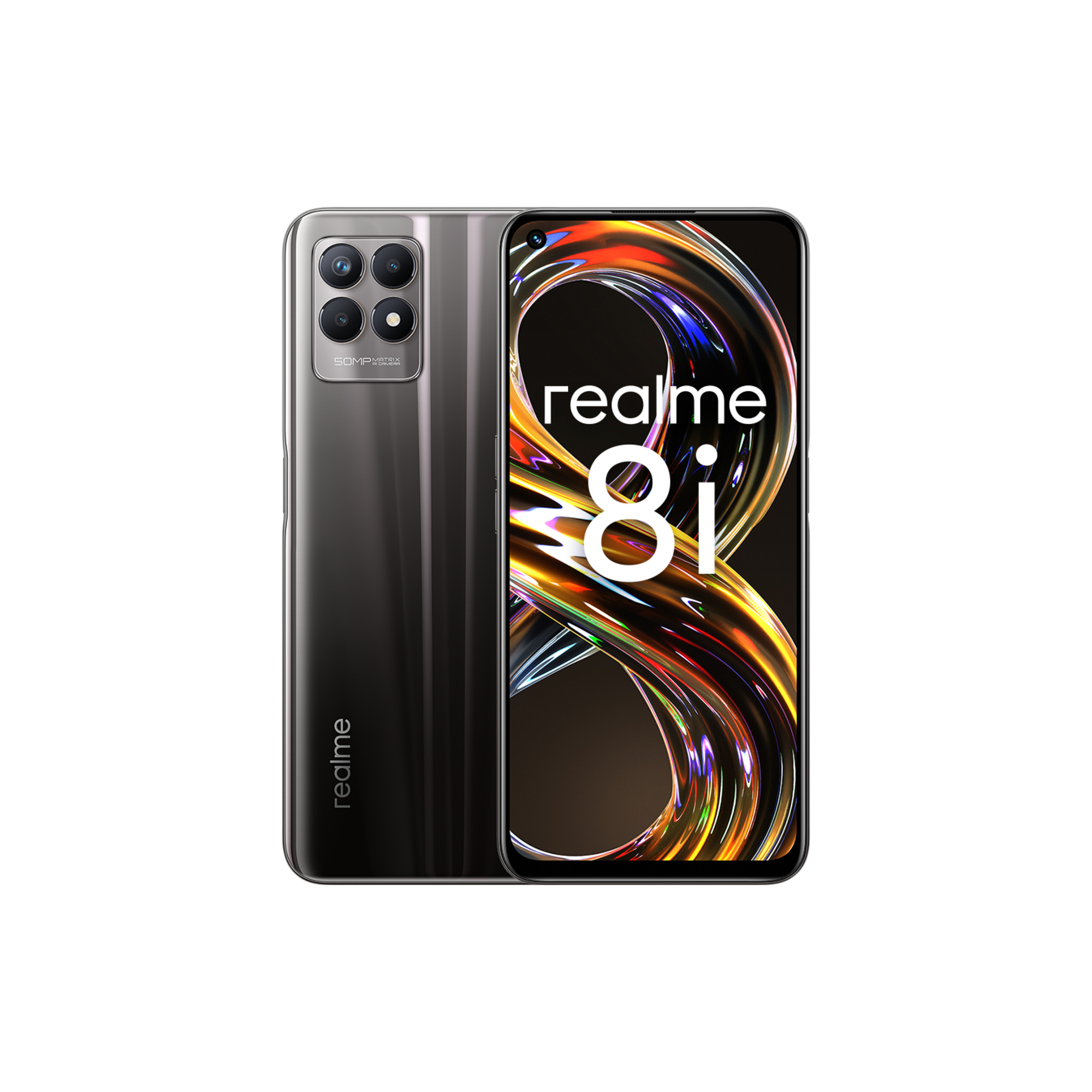 Realme 8i 64 Go, Noir spatial, débloqué - Excellent état