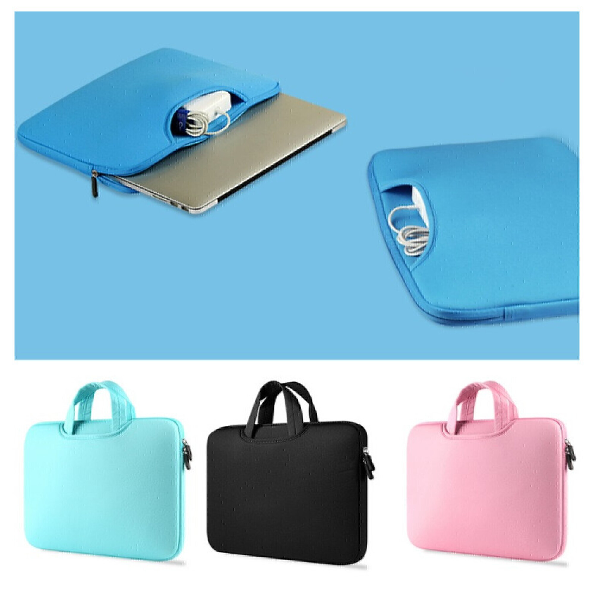 Pochette avec poignée 13  pour Mac PC Housse Protection Sacoche Ordinateur Portable Tablette 13 Pouces (BLEU) - Neuf