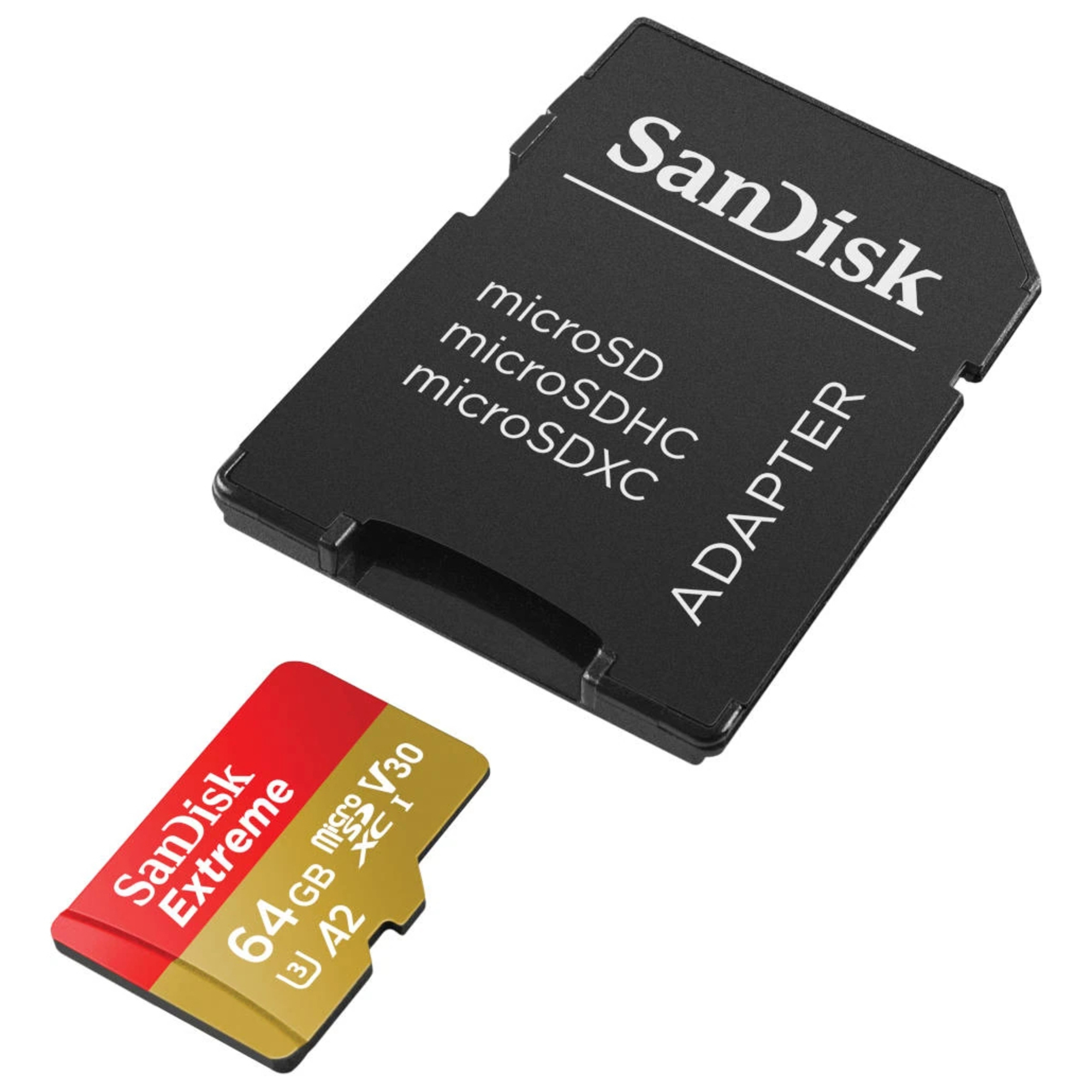 SanDisk Extreme 64 Go MicroSDXC UHS-I Classe 10 - Neuf