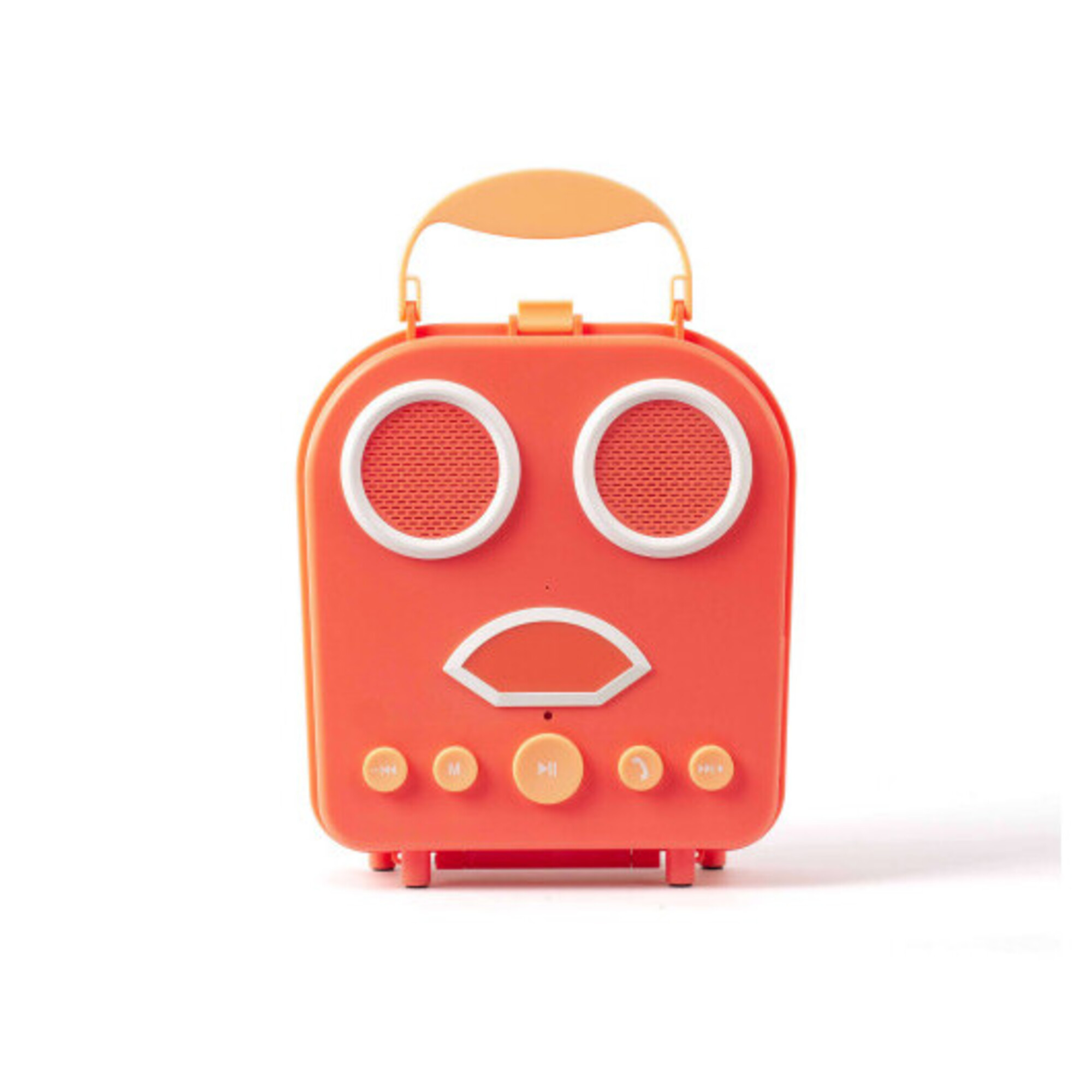 Radio design et enceinte Bluetooth orange FACESOUND - Neuf