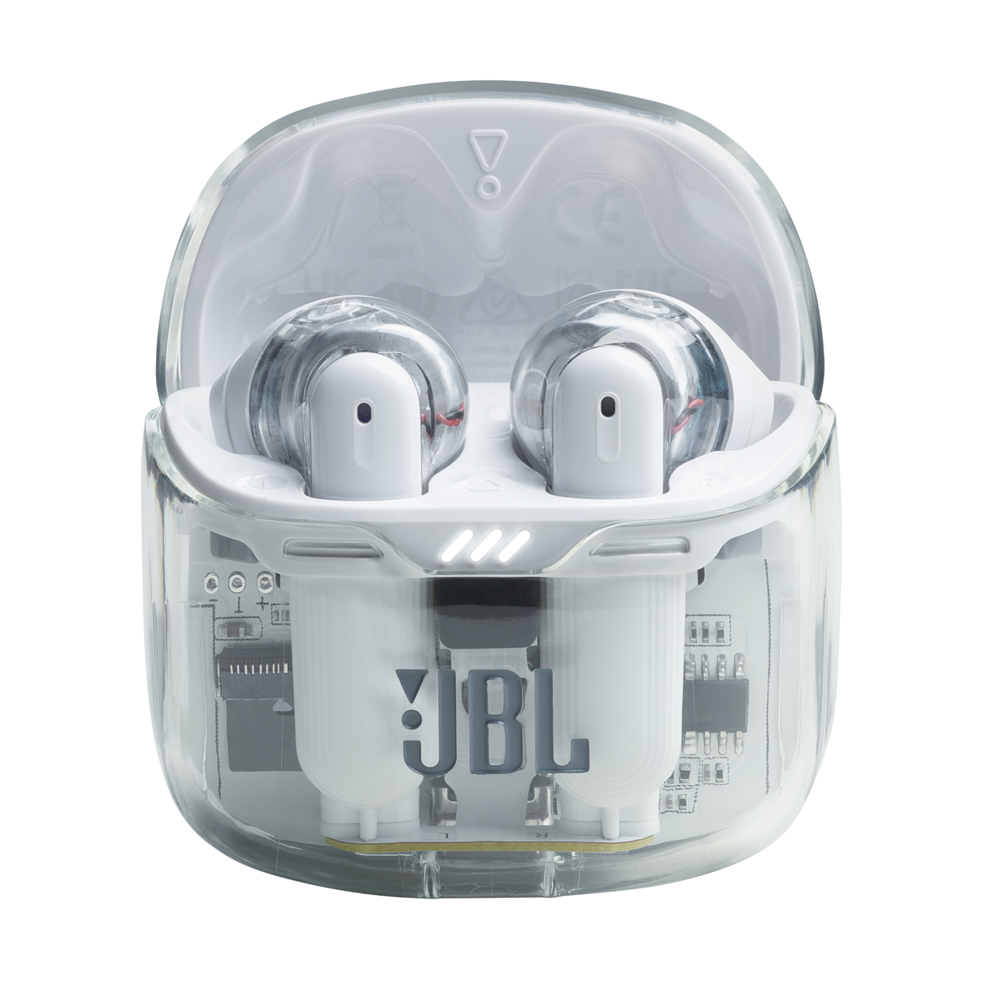 JBL Tune Flex Ghost Edition Casque True Wireless Stereo (TWS) Ecouteurs Appels/Musique Bluetooth Translucide, Transparent - Neuf