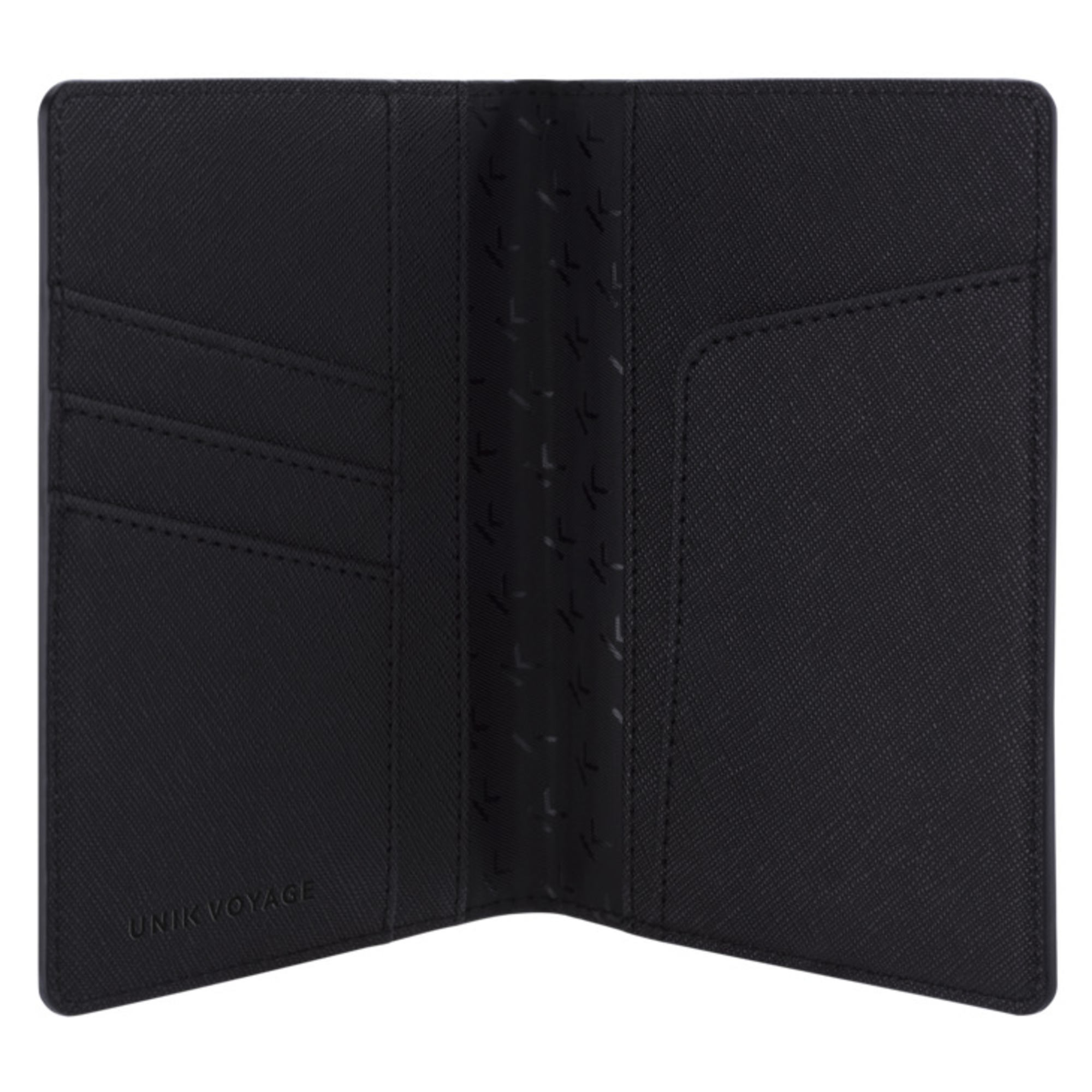 Etui passeport saffiano pour voyage, minuit noir - Neuf