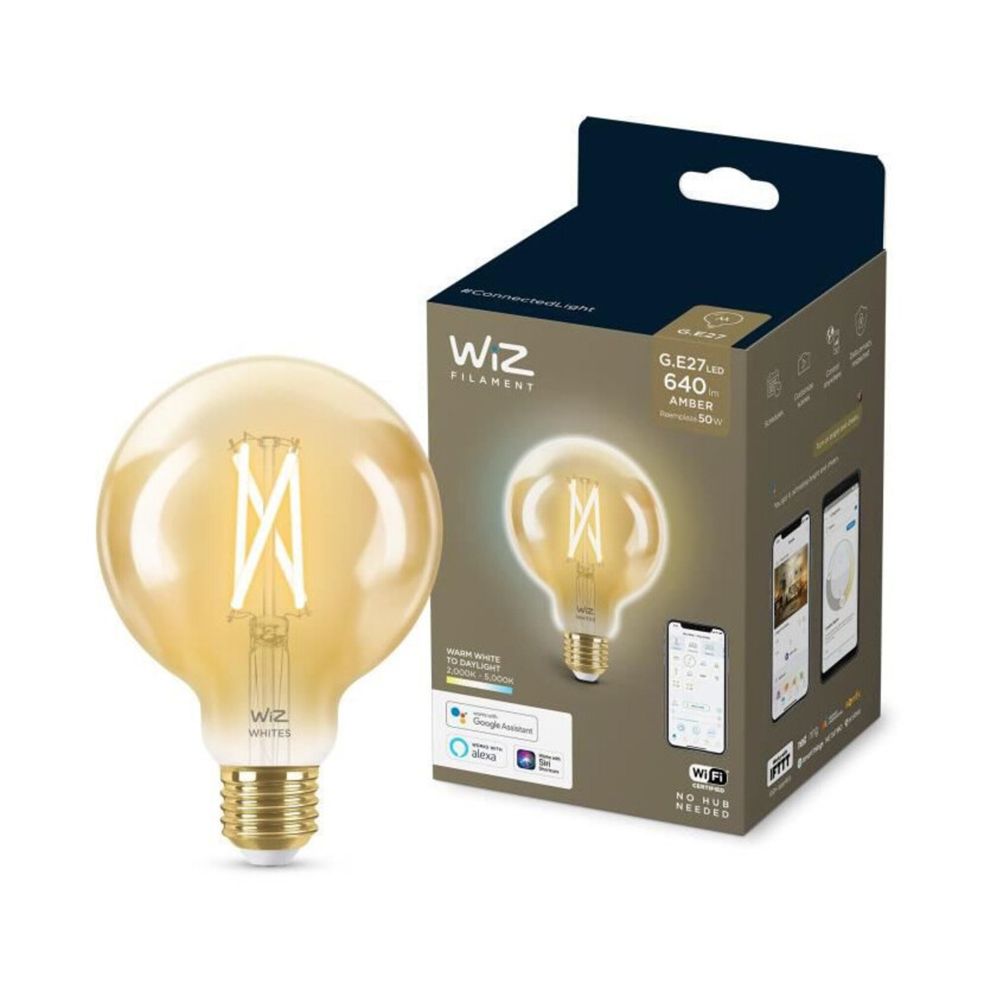 WiZ Ampoule ambre à filament G95 E27 Neuf