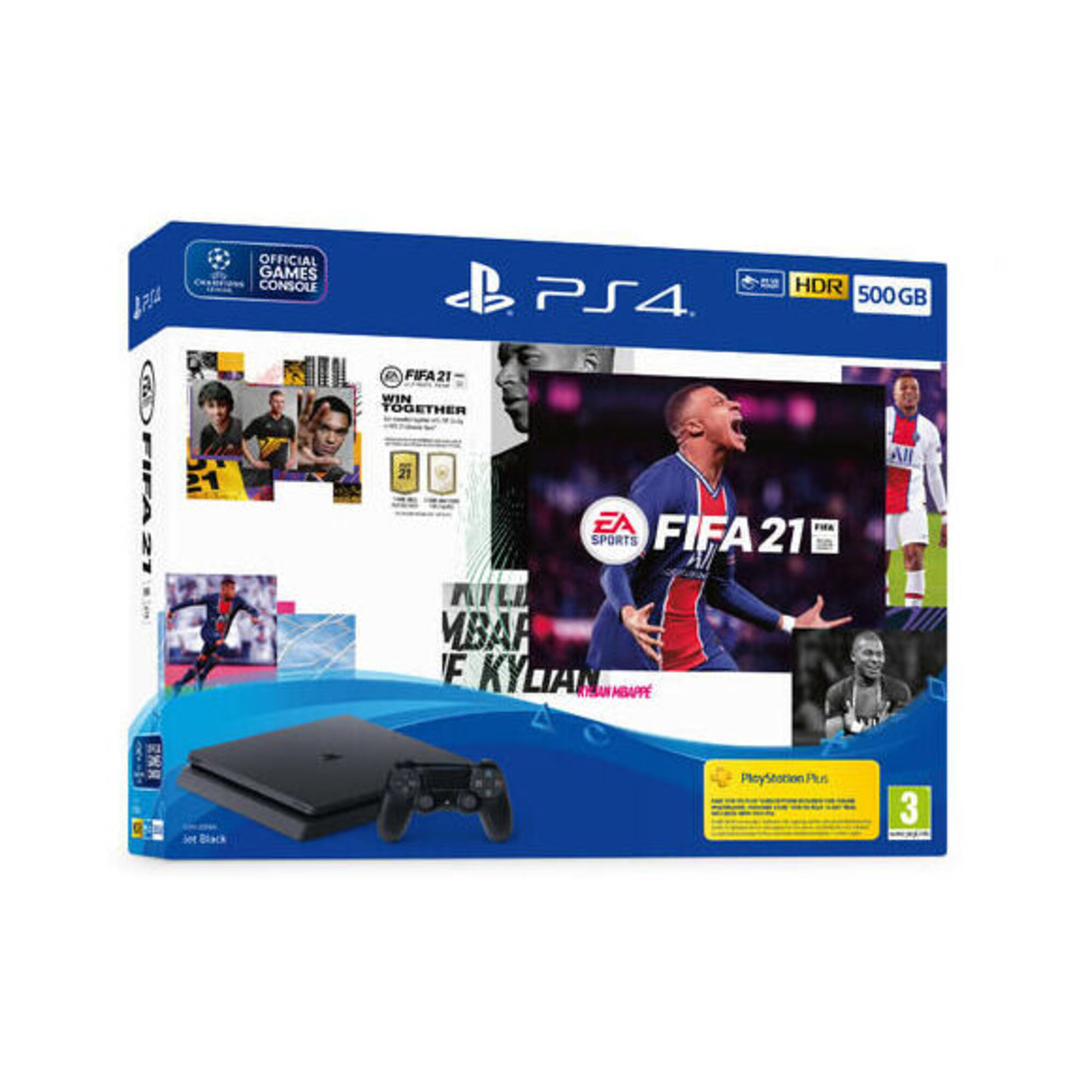 PS4 Slim 500 Go + Fifa 21 - Neuf