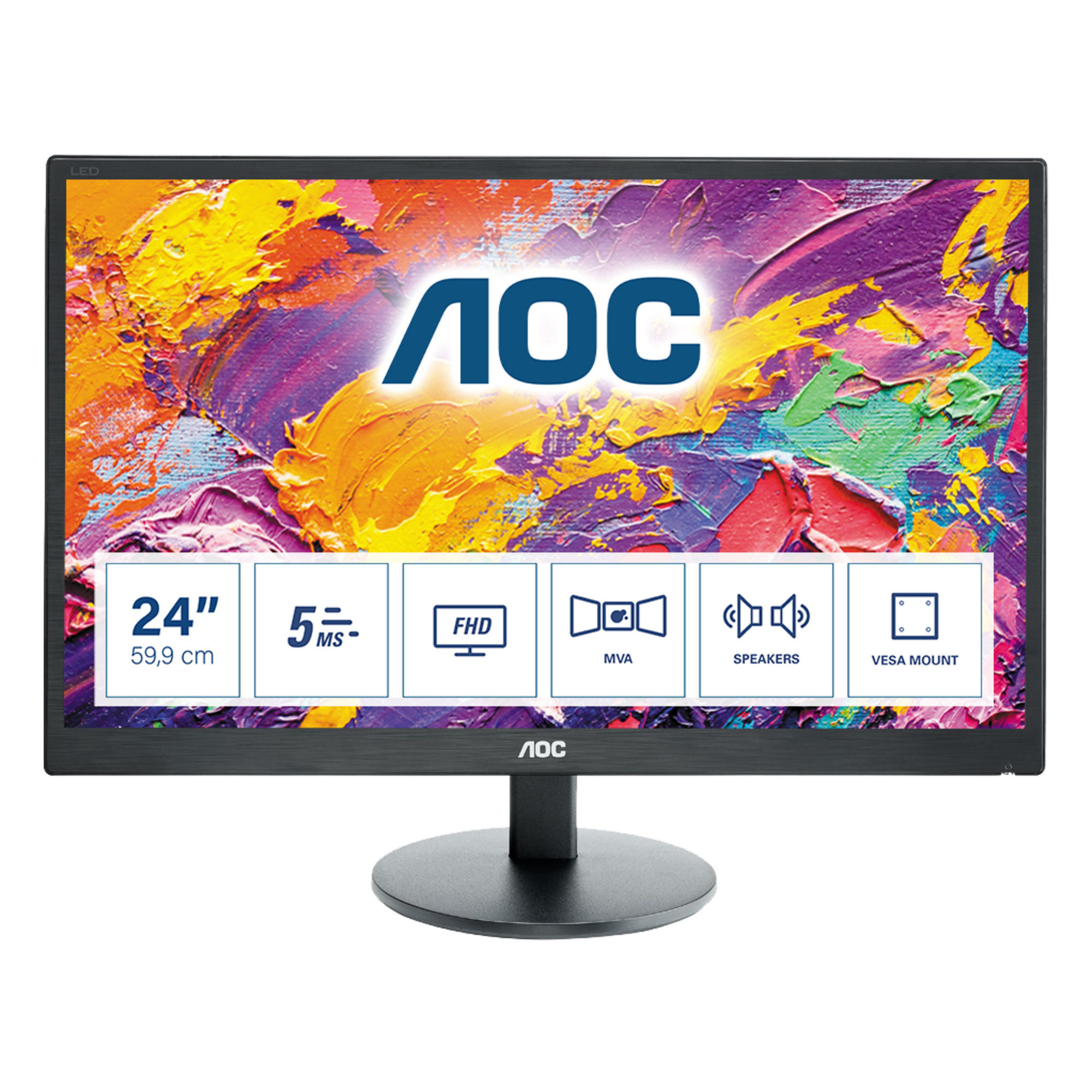 AOC M2470SWH LED display 59,9 cm (23.6 ) 1920 x 1080 pixels Full HD Noir - Neuf