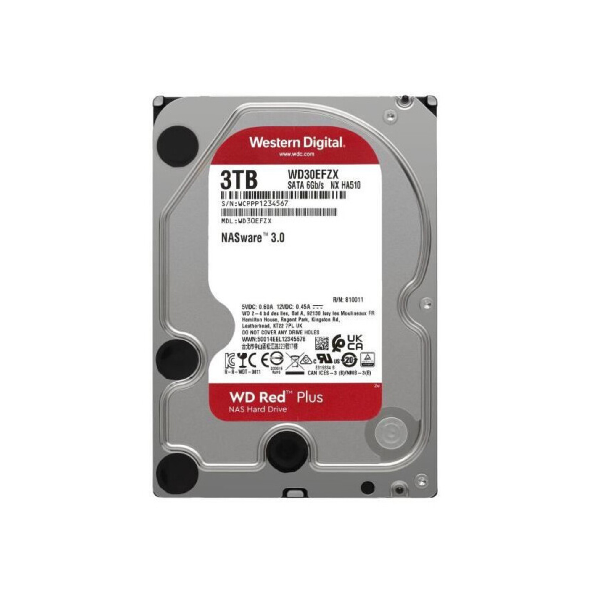 Western Digital WD Red Plus 3.5  3 To Série ATA III - Neuf