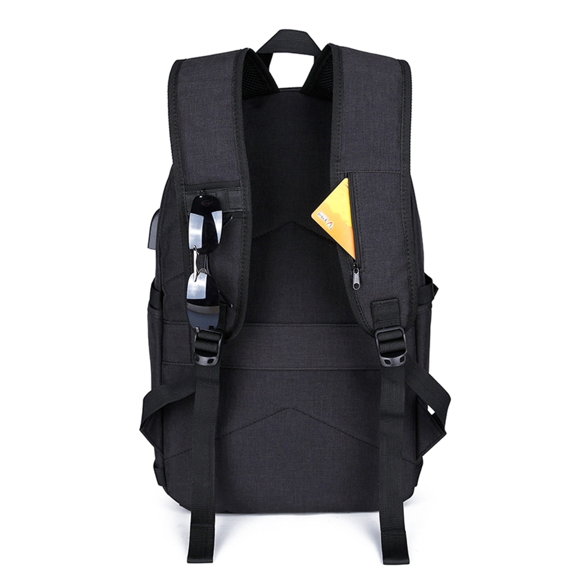 Sac à Dos Ordinateur Portable 15,6 Pouces USB Prise Casque Verrou Antivol Noir YONIS - Neuf
