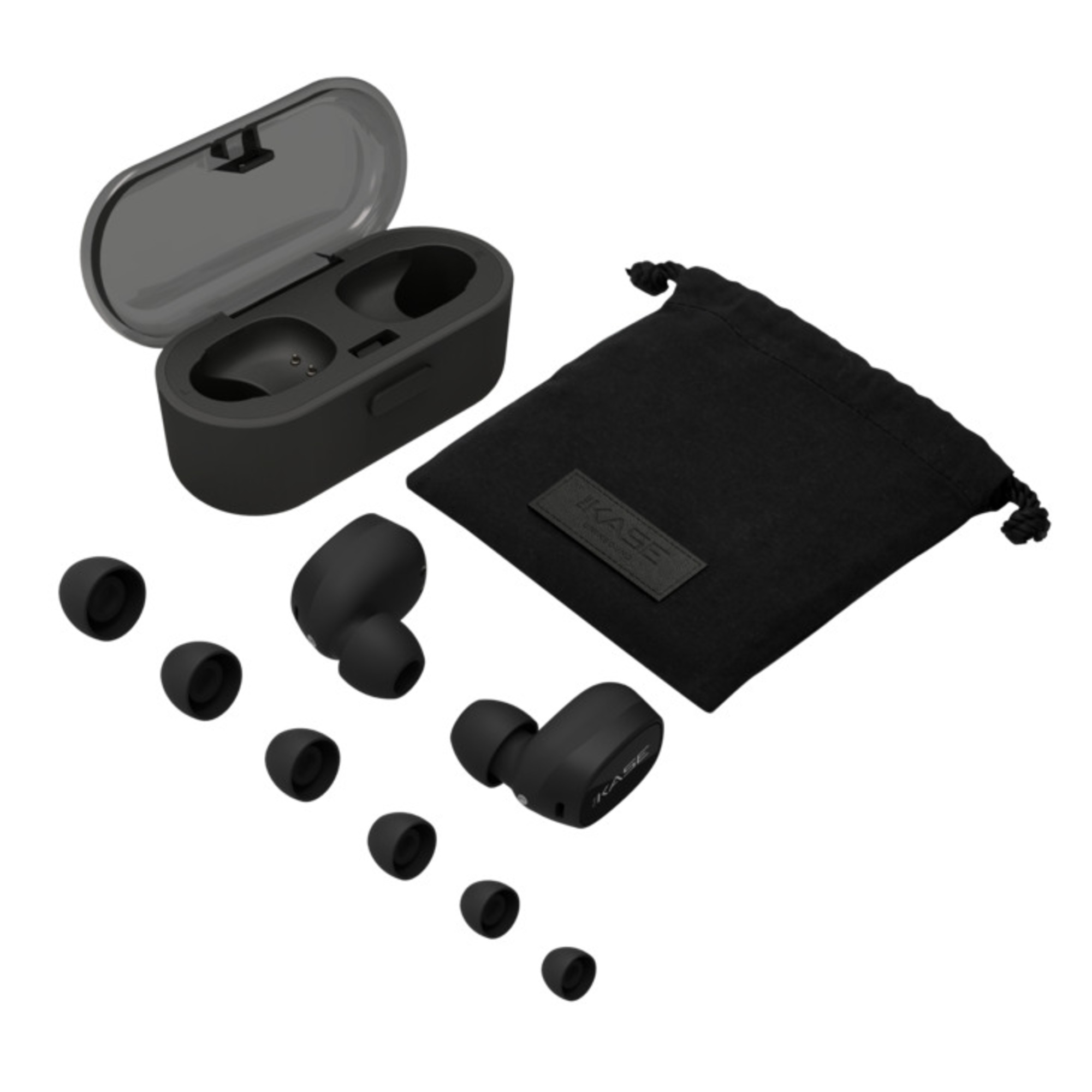 Ecouteurs intra-auriculaires Advanced True Wireless sans fil Gen 2.0 avec boîtier de charge, Noir - Neuf