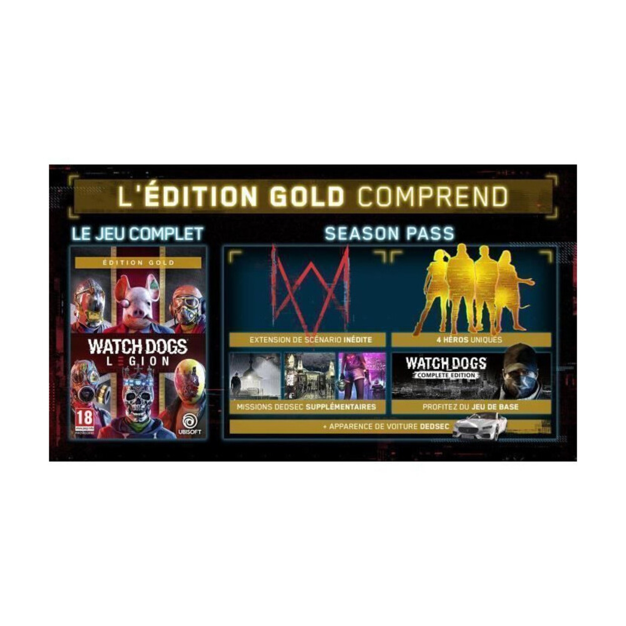 Watch Dogs Legion Edition Gold Jeu PS4 - Neuf