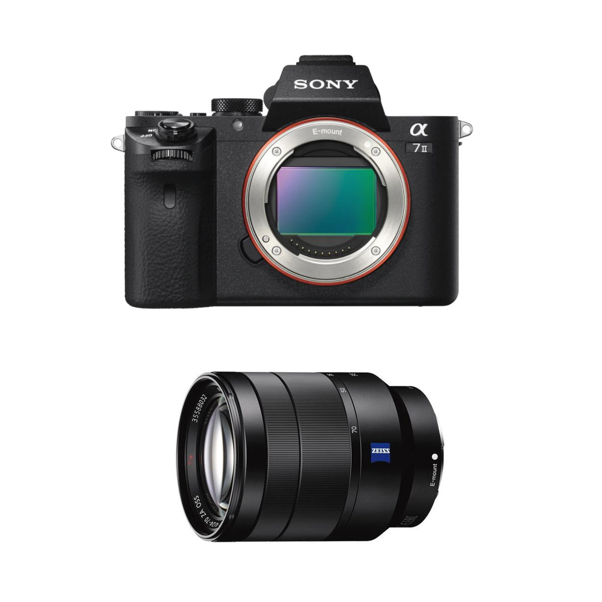 Sony Alpha 7 II + SEL2470Z MILC 24,3 MP CMOS 6000 x 4000 pixels Noir - Neuf
