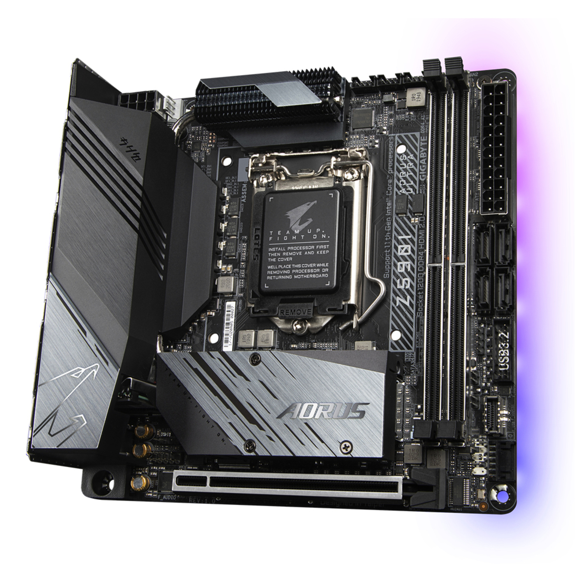 GIGABYTE Z590I AORUS ULTRA carte mère Intel Z590 LGA 1200 (Socket H5) mini ITX - Neuf