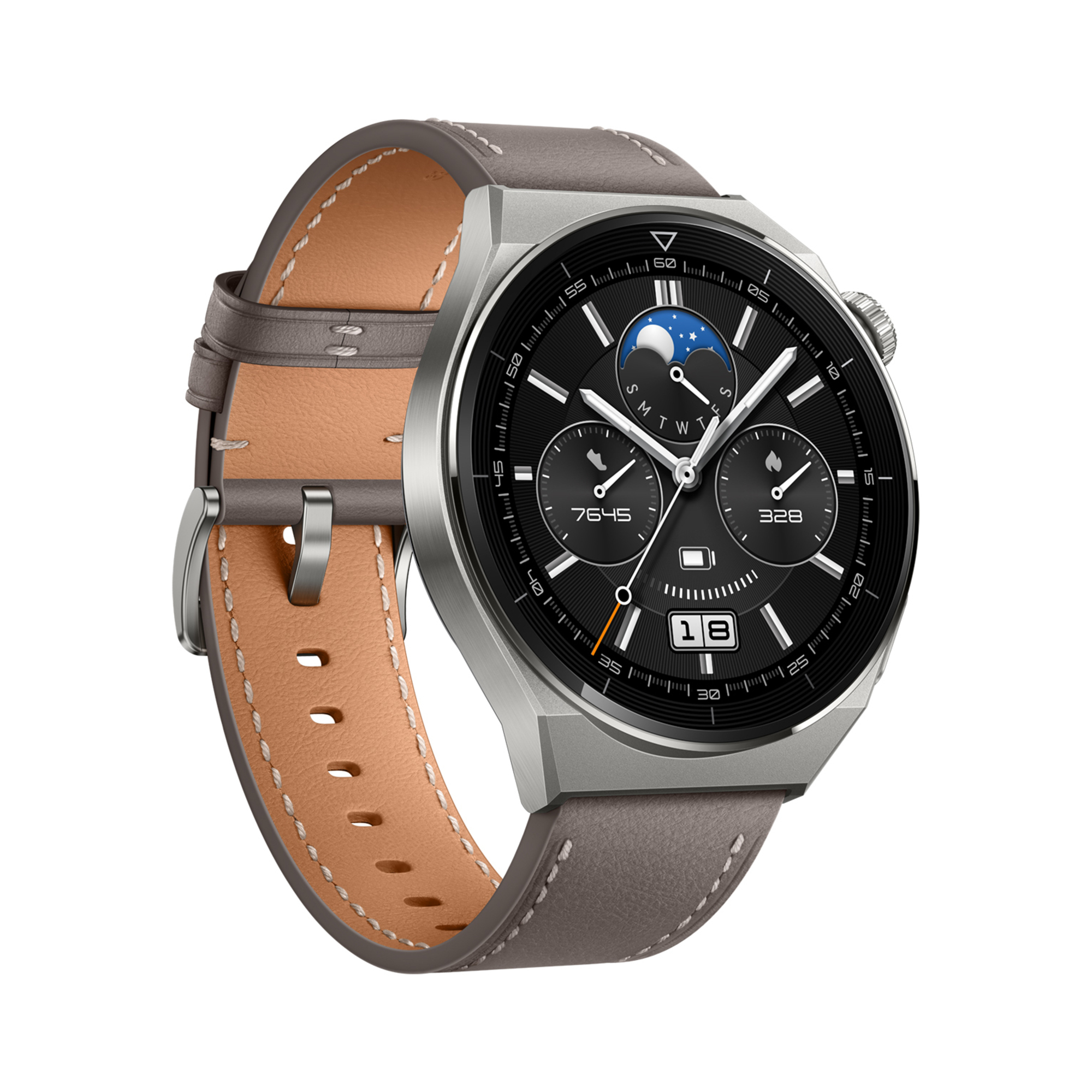 Huawei WATCH GT 3 Pro 3,63 cm (1.43 ) AMOLED 46 mm Numérique 466 x 466 pixels Écran tactile 4G Titane GPS (satellite) - Neuf