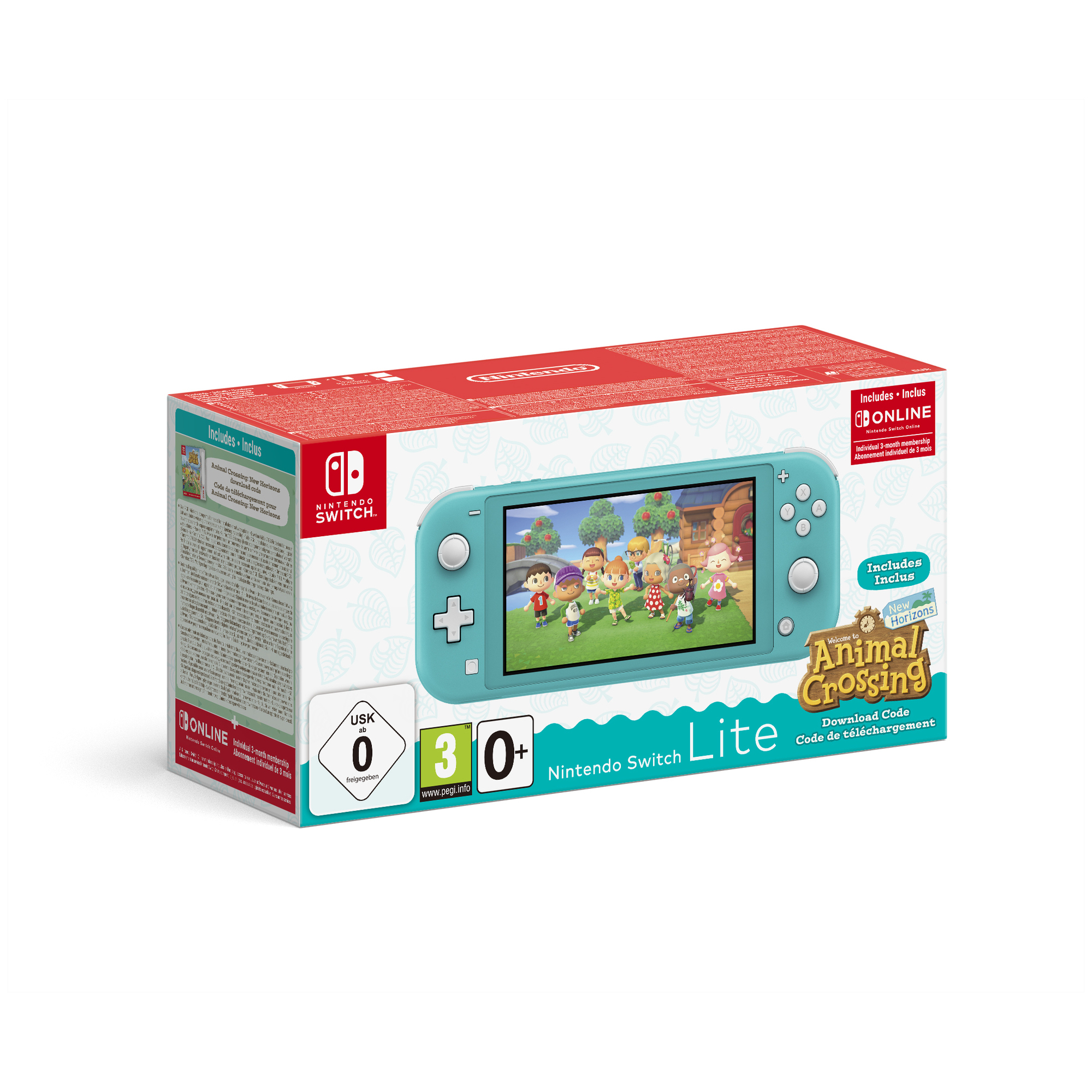 Nintendo Switch Lite (Turquoise) Animal Crossing: New Horizons Pack + NSO 3 months (Limited) console de jeux portables 14 cm (5.5 ) 32 Go Écran tactile Wifi - Excellent état