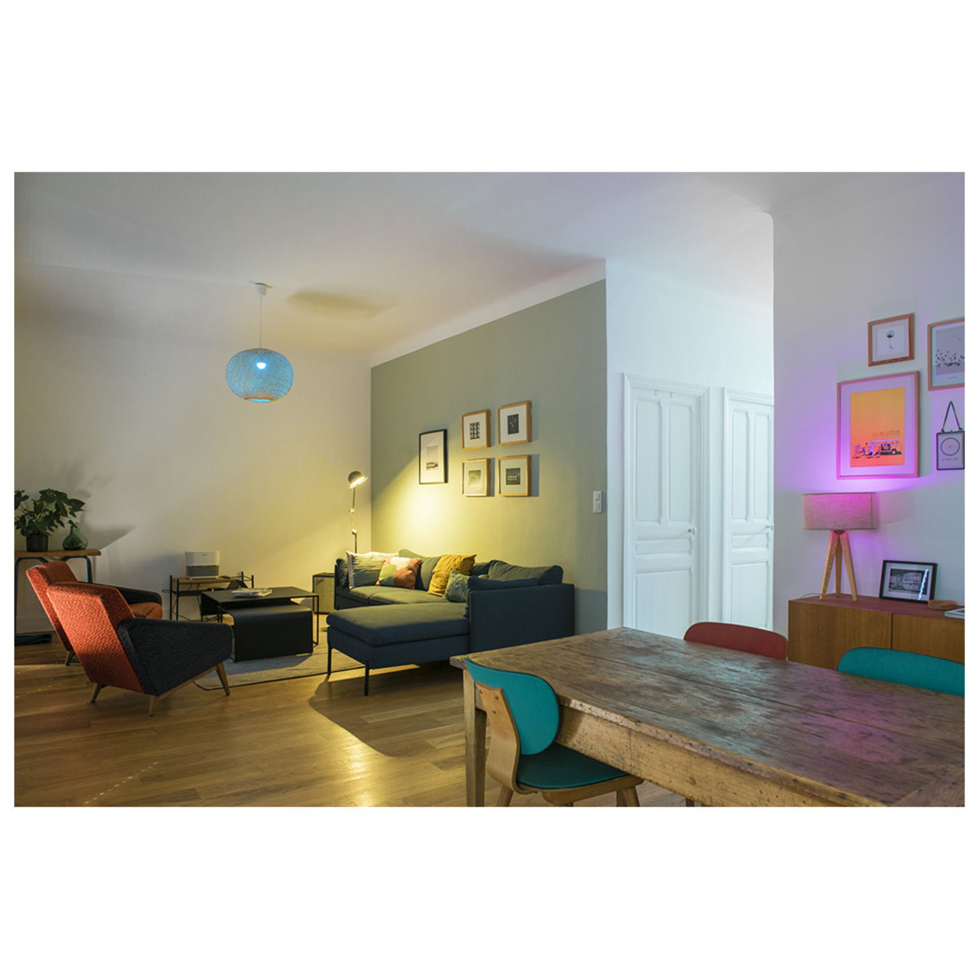 2 Ampoules LED KONYKS Antalya Easy E27 Dual Pack Wifi + Bt Couleurs + Compatible Alexa / Google Home - vue 3