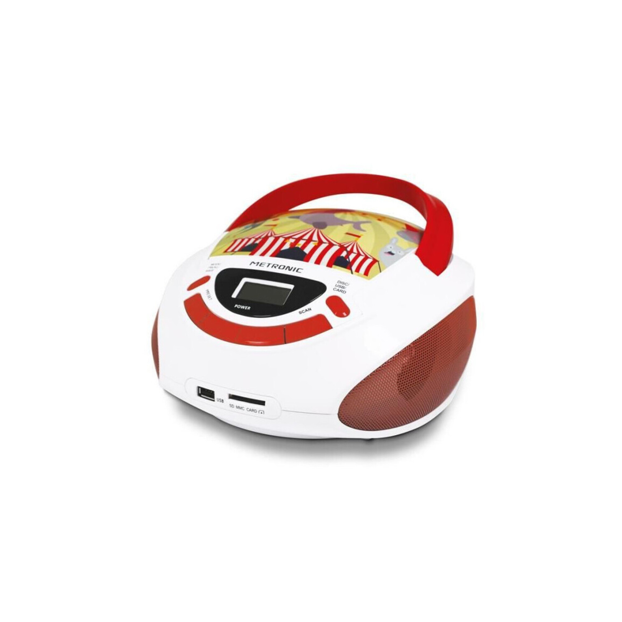 METRONIC 477145 Radio CD enfant style Circus et Neuf