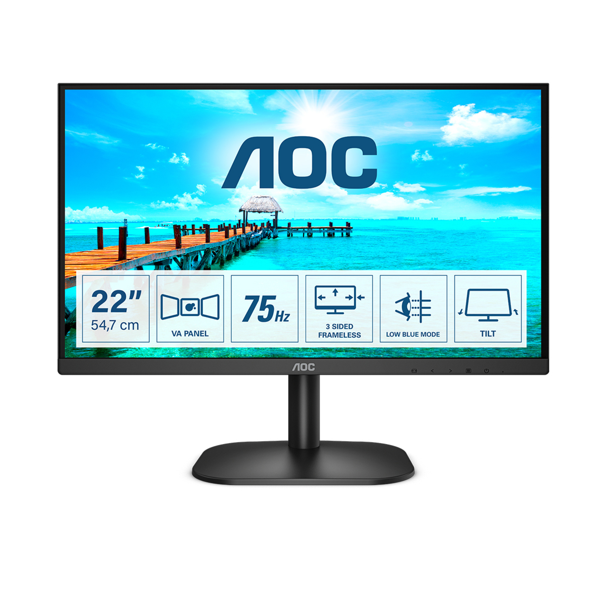 AOC B2 22B2HEU LED display 54 6 cm 21.5 1920 x 1080 pixels Full HD Neuf