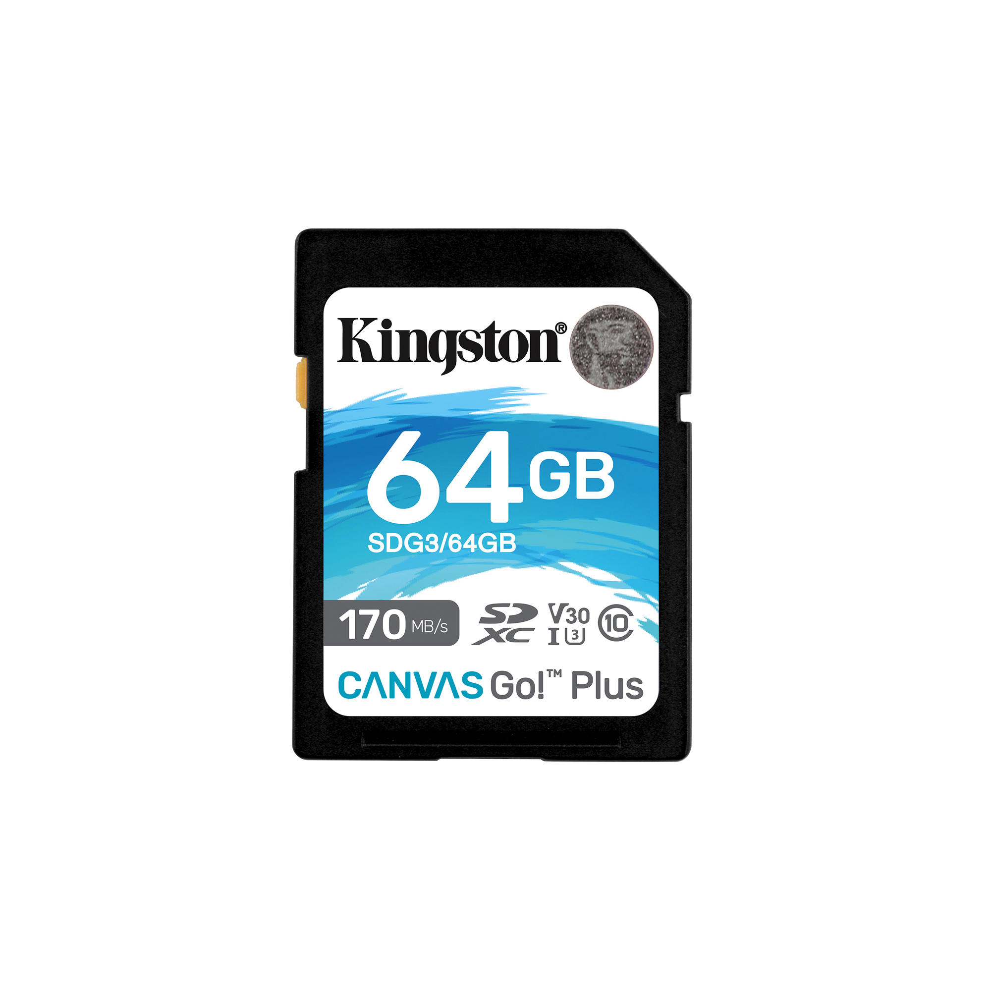Kingston Technology Canvas Go! Plus Carte SDXC Canvas Go Plus 170R C10 UHS-I U3 V30 de 64 Go - Neuf