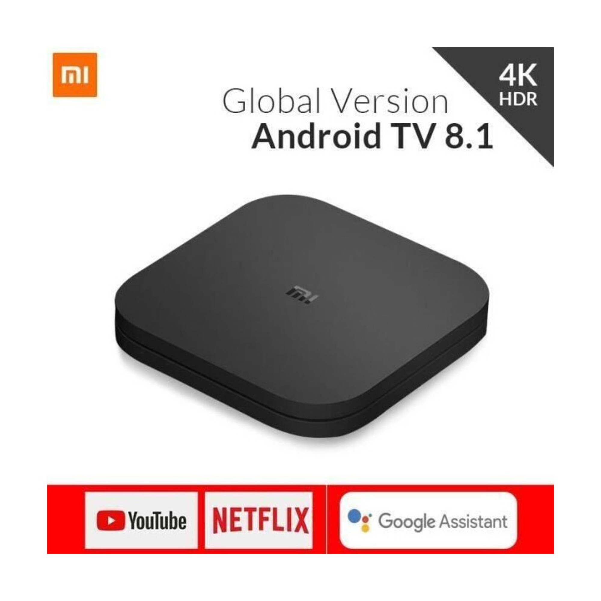 XIAOMI/MI TV BOX S - Android 8.1 TV 4K HDR - Acces direct Netflix - Noir Nouvelle version EURO - Neuf