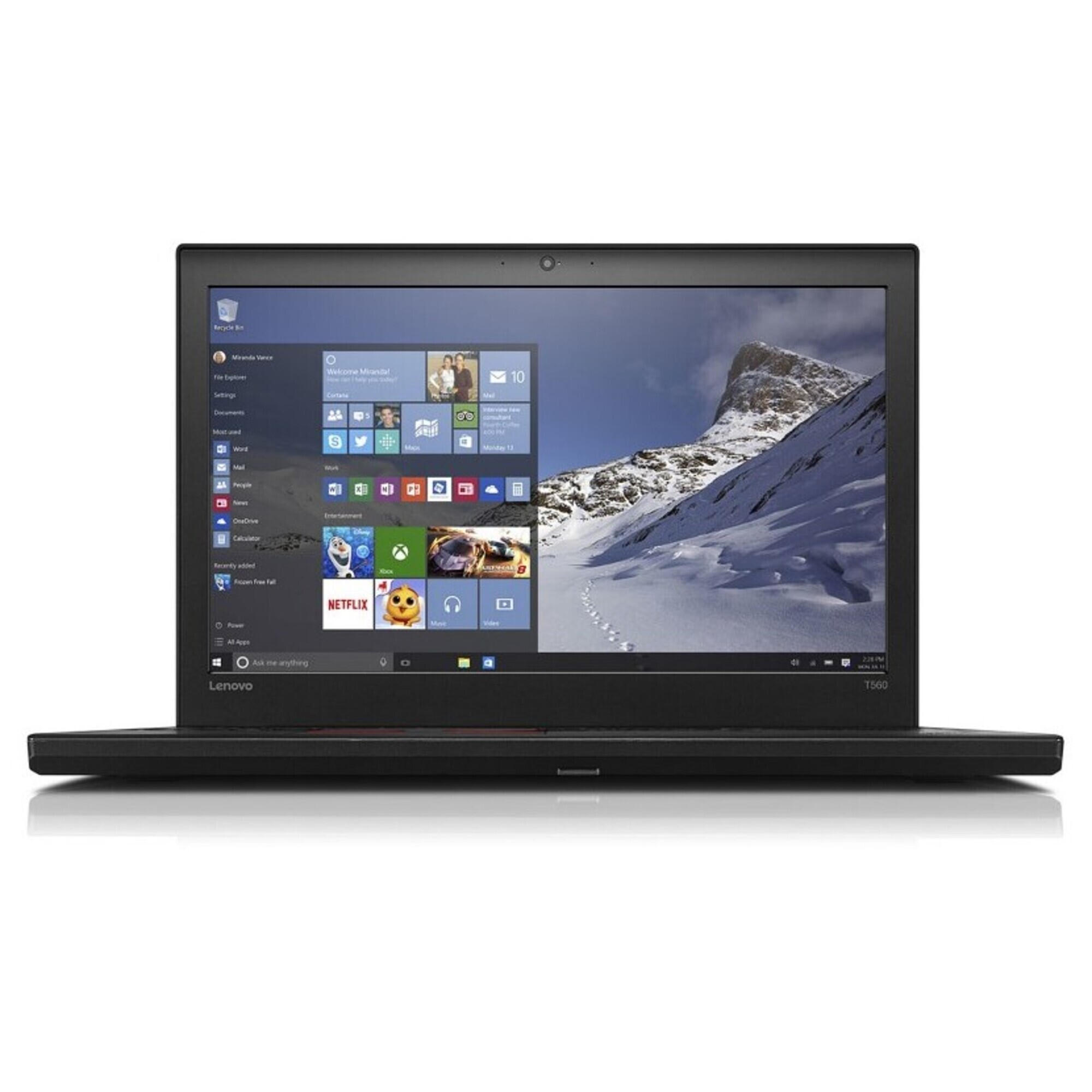 PC Portable 15.6 Lenovo ThinkPad T560 16Go SSD 256Go Intel Core i5-6300U 2,40Ghz avec Webcam