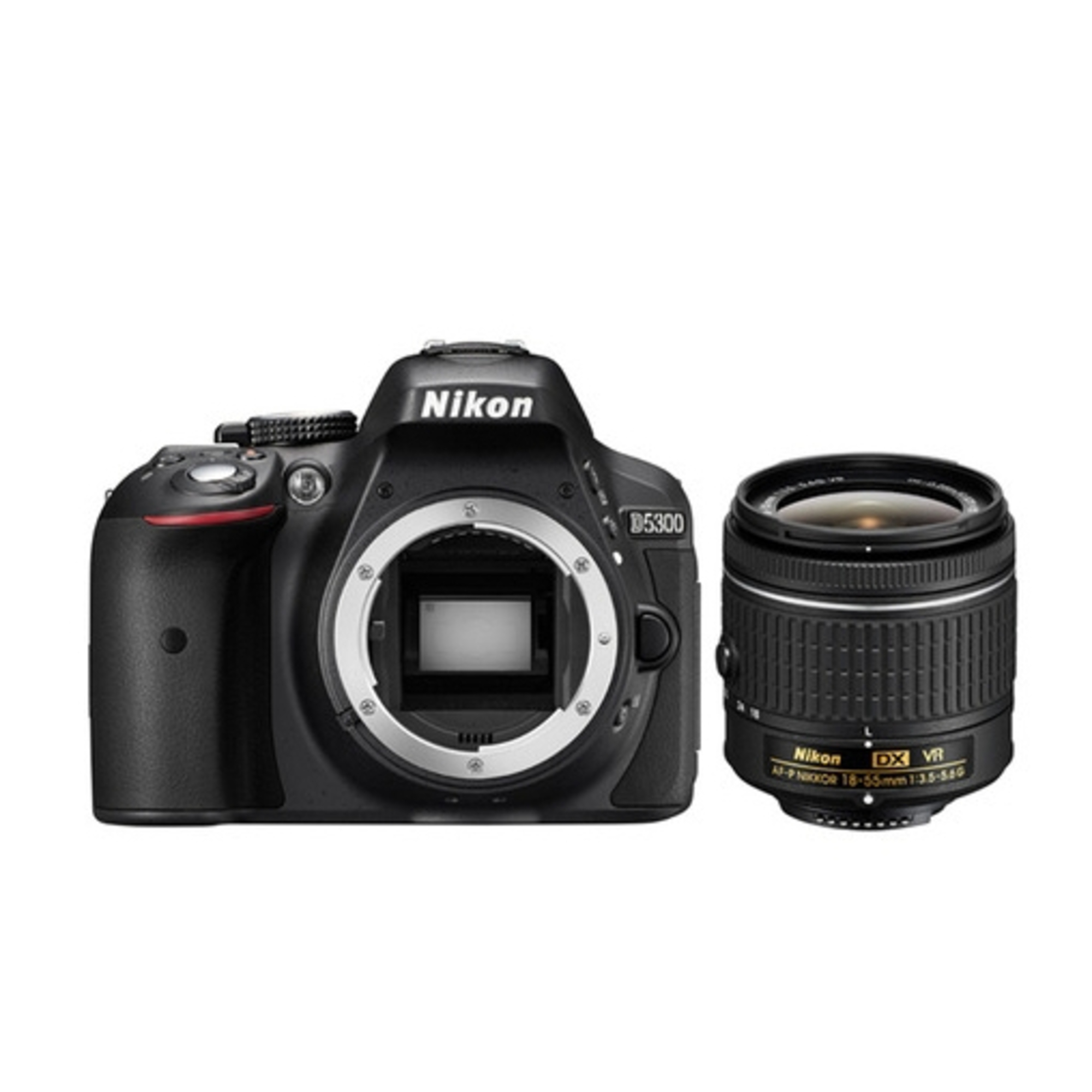 Nikon D5300 + AF-P 18-55mm VR Kit d'appareil-photo SLR 24,2 MP CMOS 6000 x 4000 pixels Noir - Très bon état
