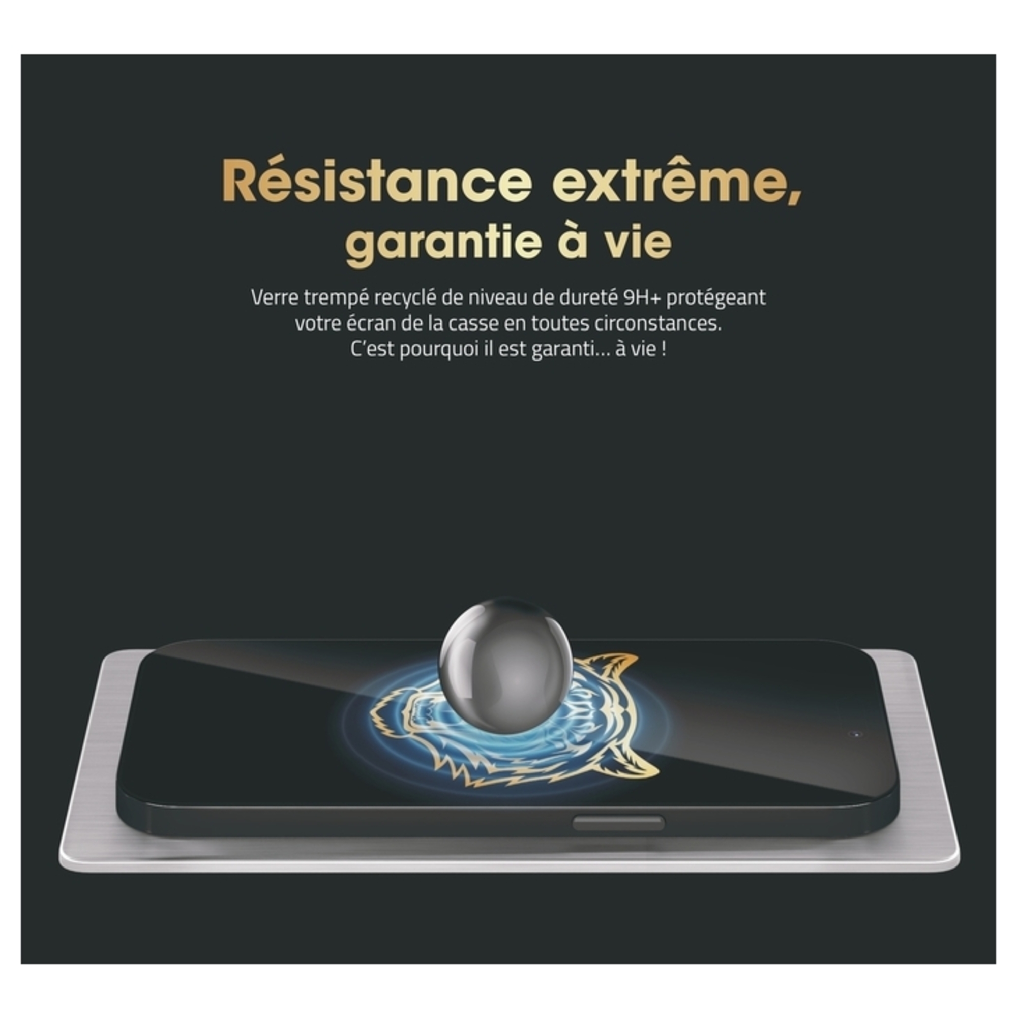 TIGER GLASS PLUS VERRE TREMPE ANTIBACTERIEN IPHONE 14 PLUS13 PRO MAX - vue 3