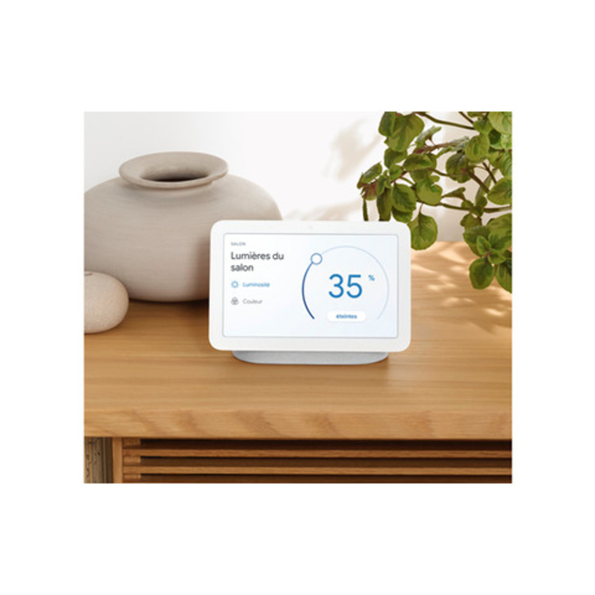 Enceinte intelligente sans fil Bluetooth et Wi Fi Google Nest Hub 2eme génération avec écran connecté, Galet - Neuf