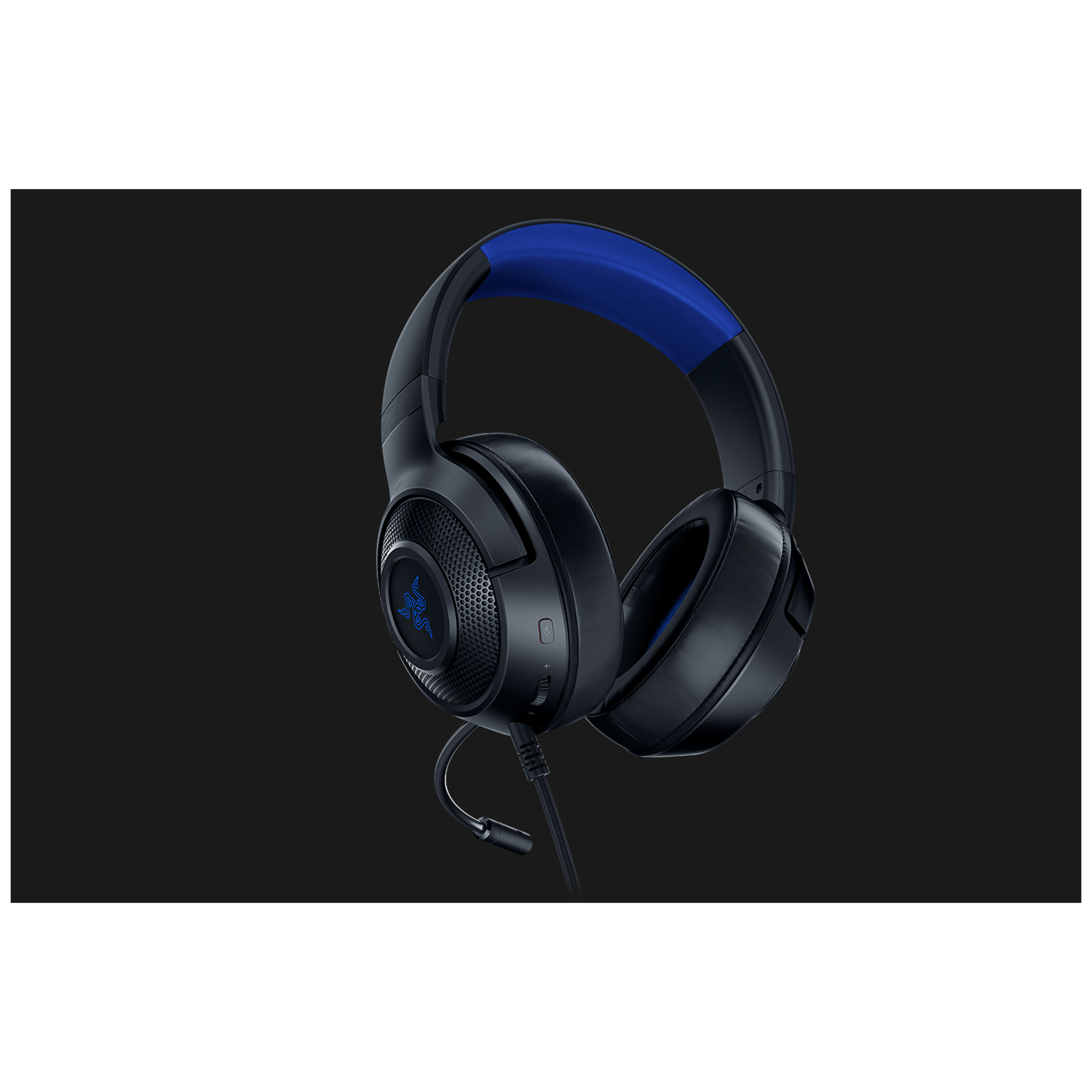 Casquer Kraken X Console  Avec fil Arceau Jouer Noir, Bleu - Neuf