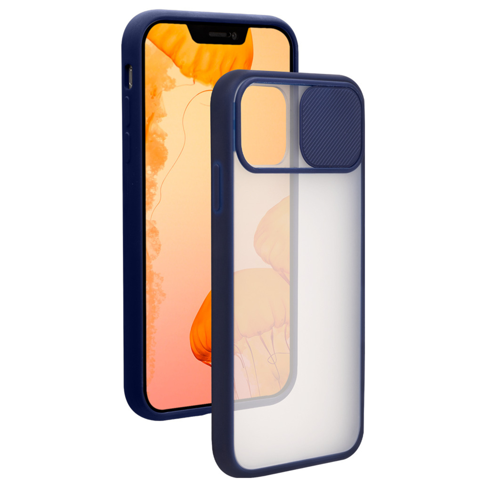 Funda Slide Contour azul con tapa de cámara deslizante para iPhone 13 mini Bigben - nuevo