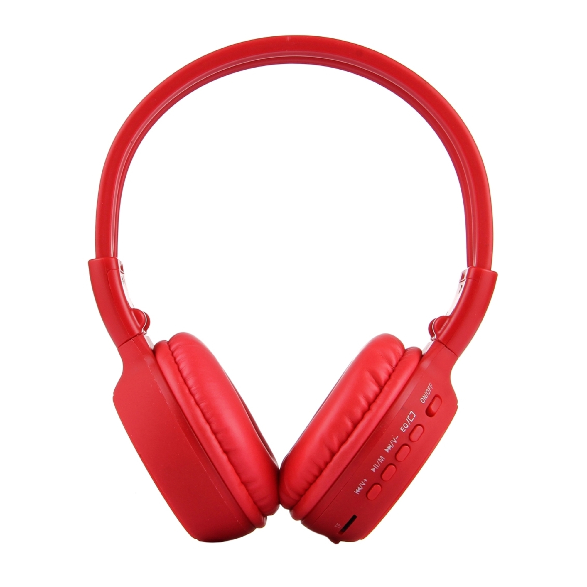 Casque Audio Sans Fil Stéréo Écran LCD Lecteur Voyant Lumineux Radio Fm Rouge YONIS - Neuf