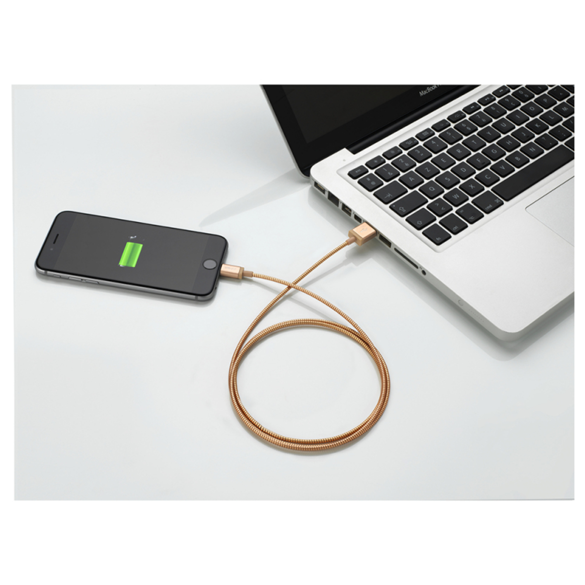 Câble USB A / Lightning 2. 1.2m FastCharge Métal Or PNY Neuf - vue 2