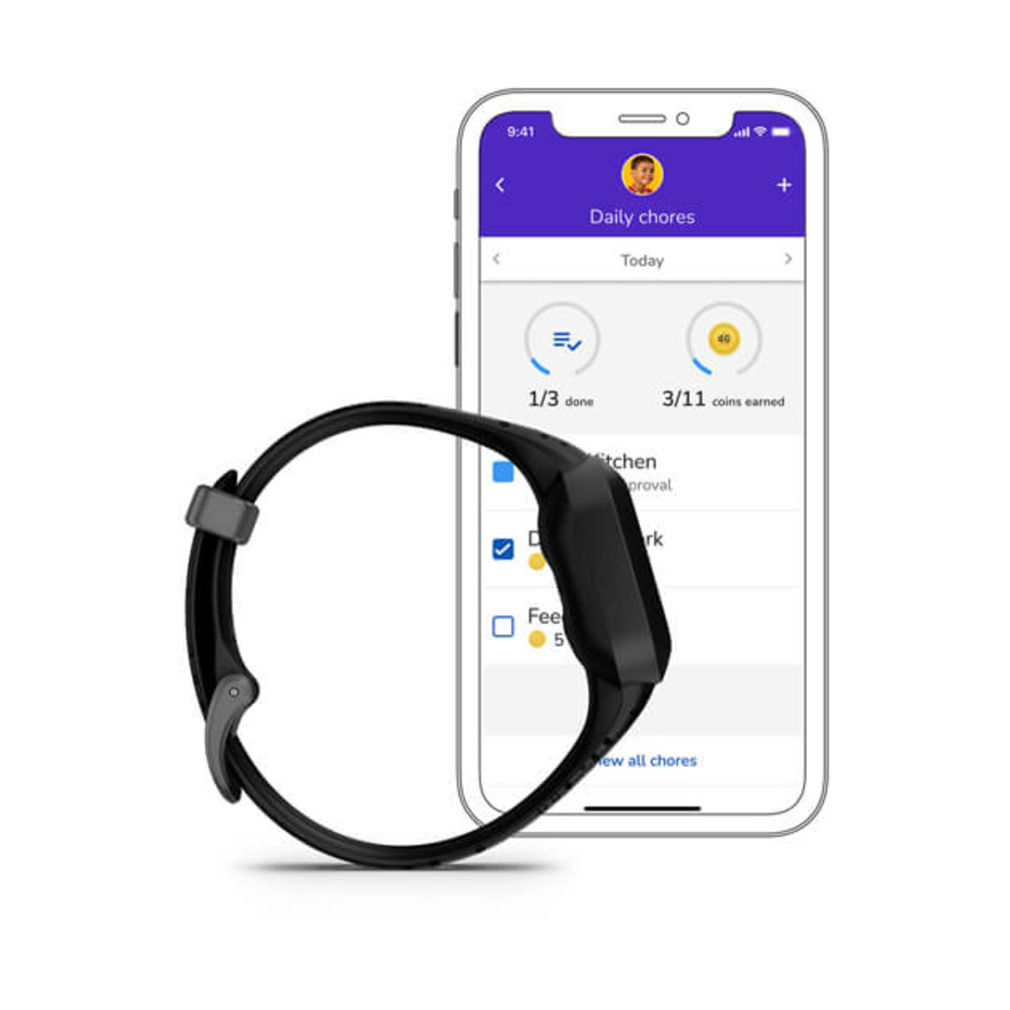 Vivofit Jr. 3 Mip Bracelet Connecté 1,4  (0.55 ) Noir - Neuf