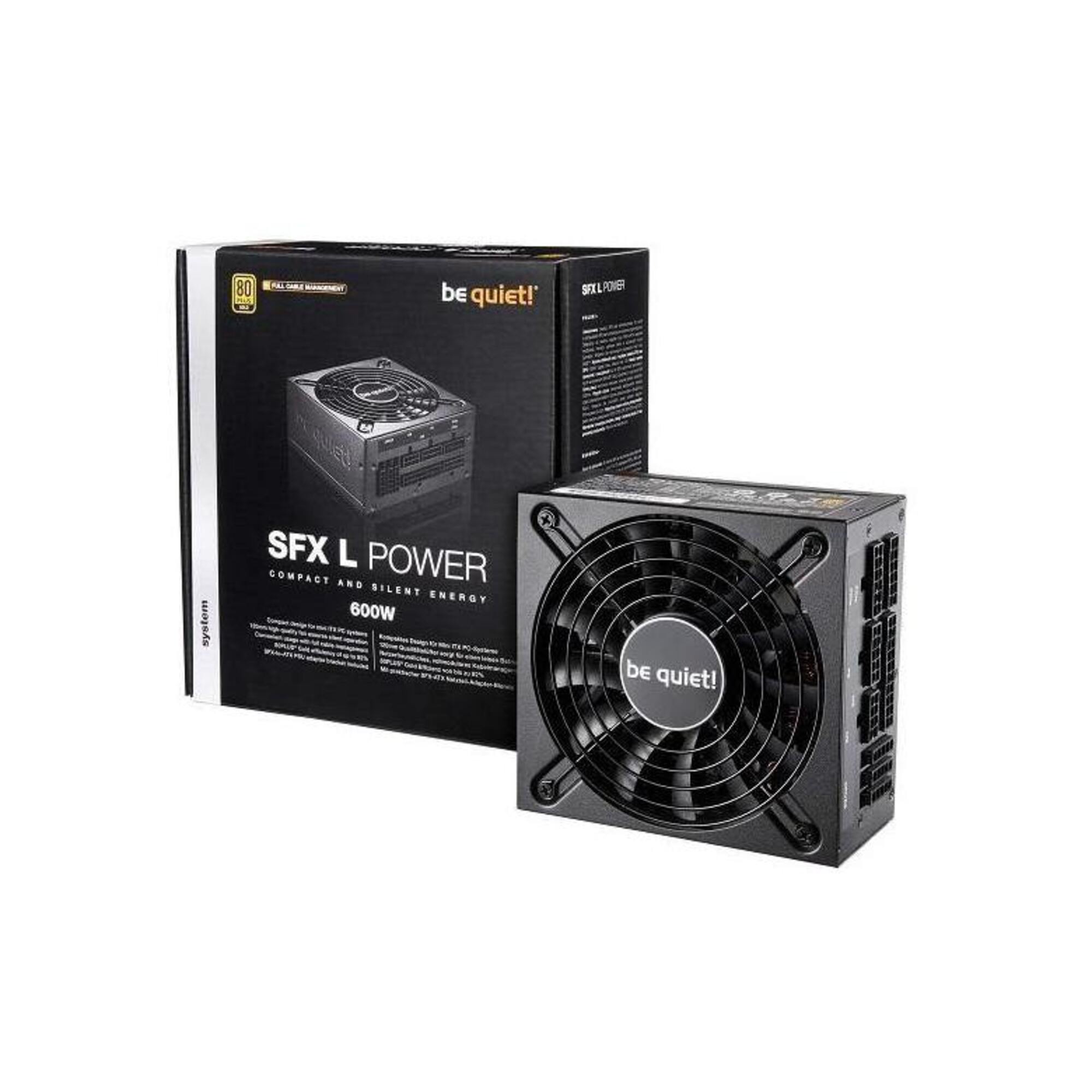 be quiet! SFX Power Alimentation électrique interne ATX12V 2.4/ SFX12V 3.3 80 PLUS Gold CA 100 240 V 600 Watt PFC active Europe - vue 2