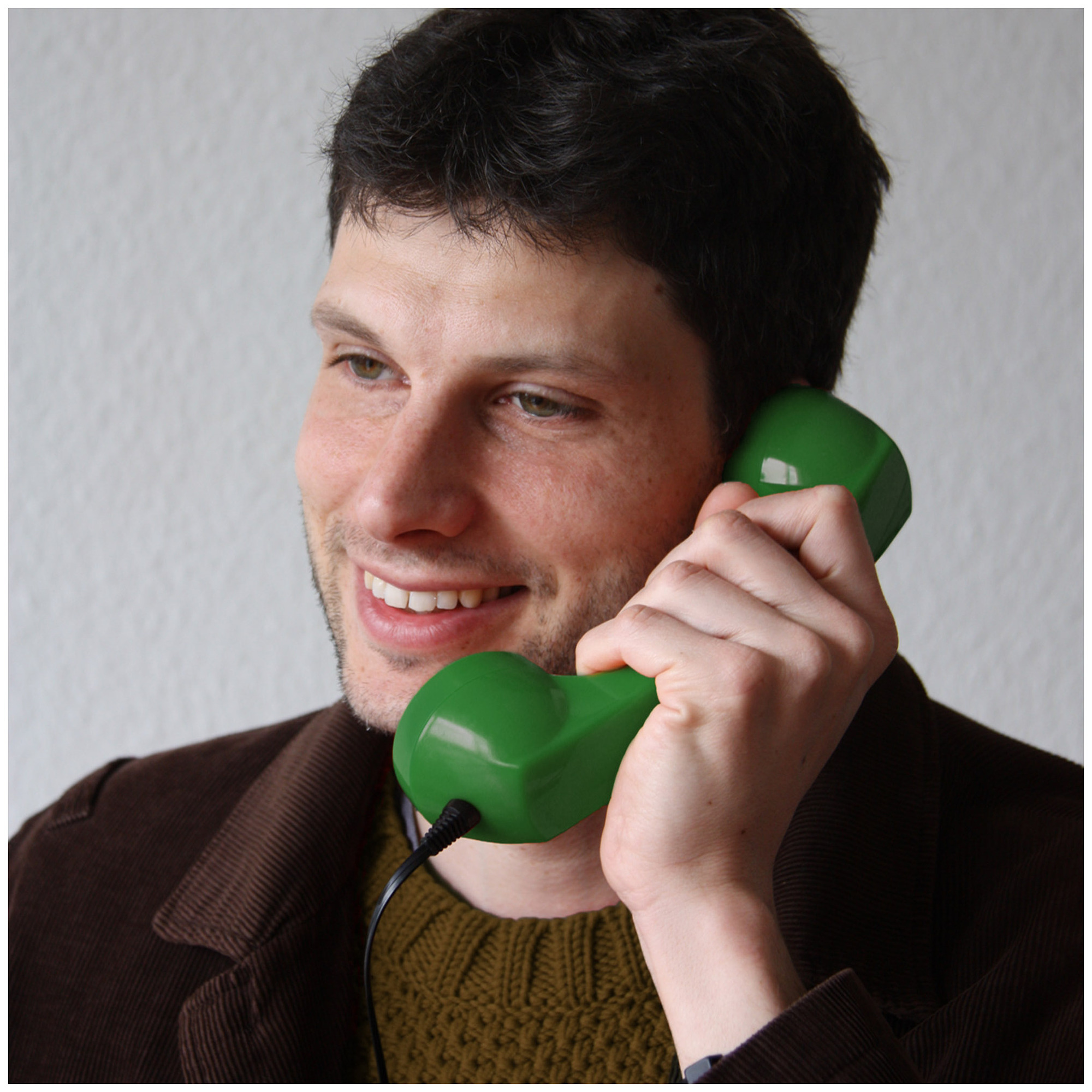 Combiné Téléphone Rétro pour Smartphones Android - Vert - Neuf