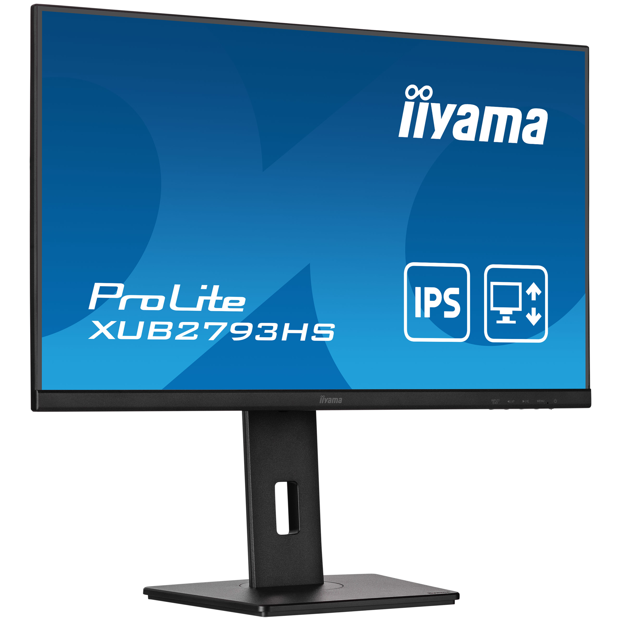 Ecran IIYAMA 27'' Dalle IPS Ultra mince 16:9 1ms 100Hz  250cd/m2 1920x1080 1xHDMI 1xDisplayPort HP 2x2W 15cm pied réglable en hauteur + Pivo TCO - Neuf