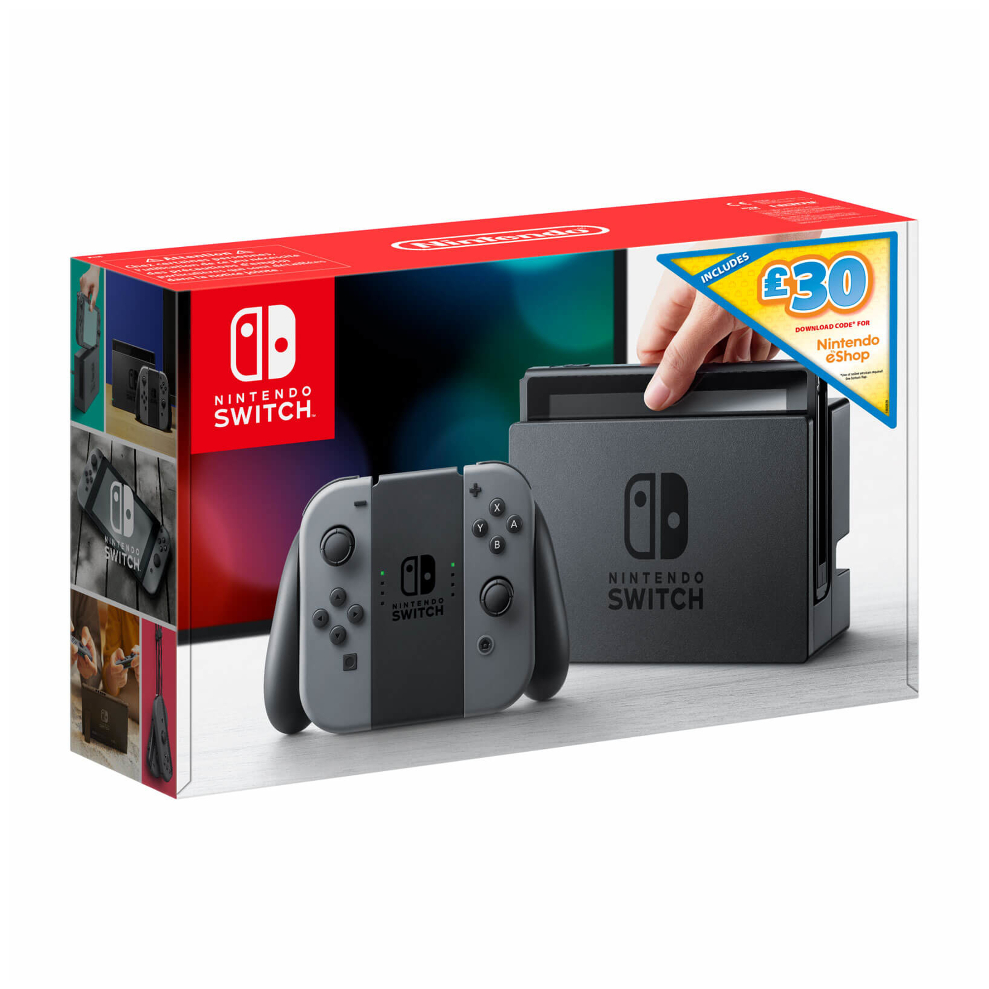 Switch & 35€ voucher eShop - console de jeux portables 15,8 cm (6.2 ) 32 Go Écran tactile Wifi Gris - Excellent état