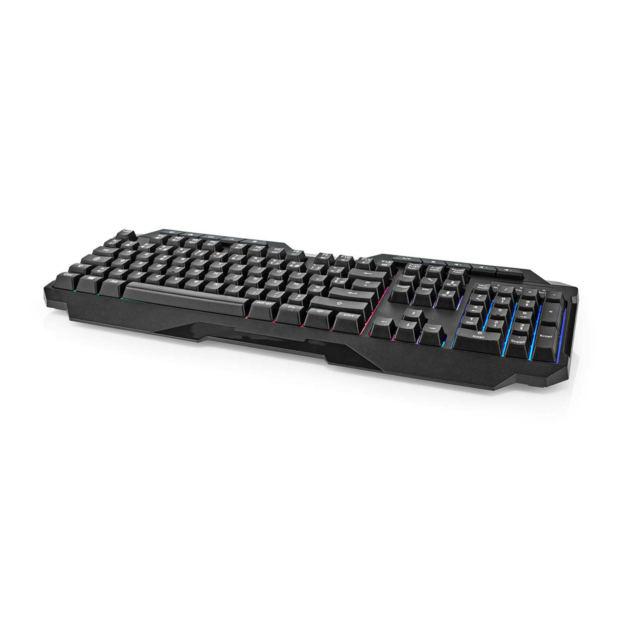 Nedis GKBD110BKFR clavier Gaming USB AZERTY Français Noir - Neuf
