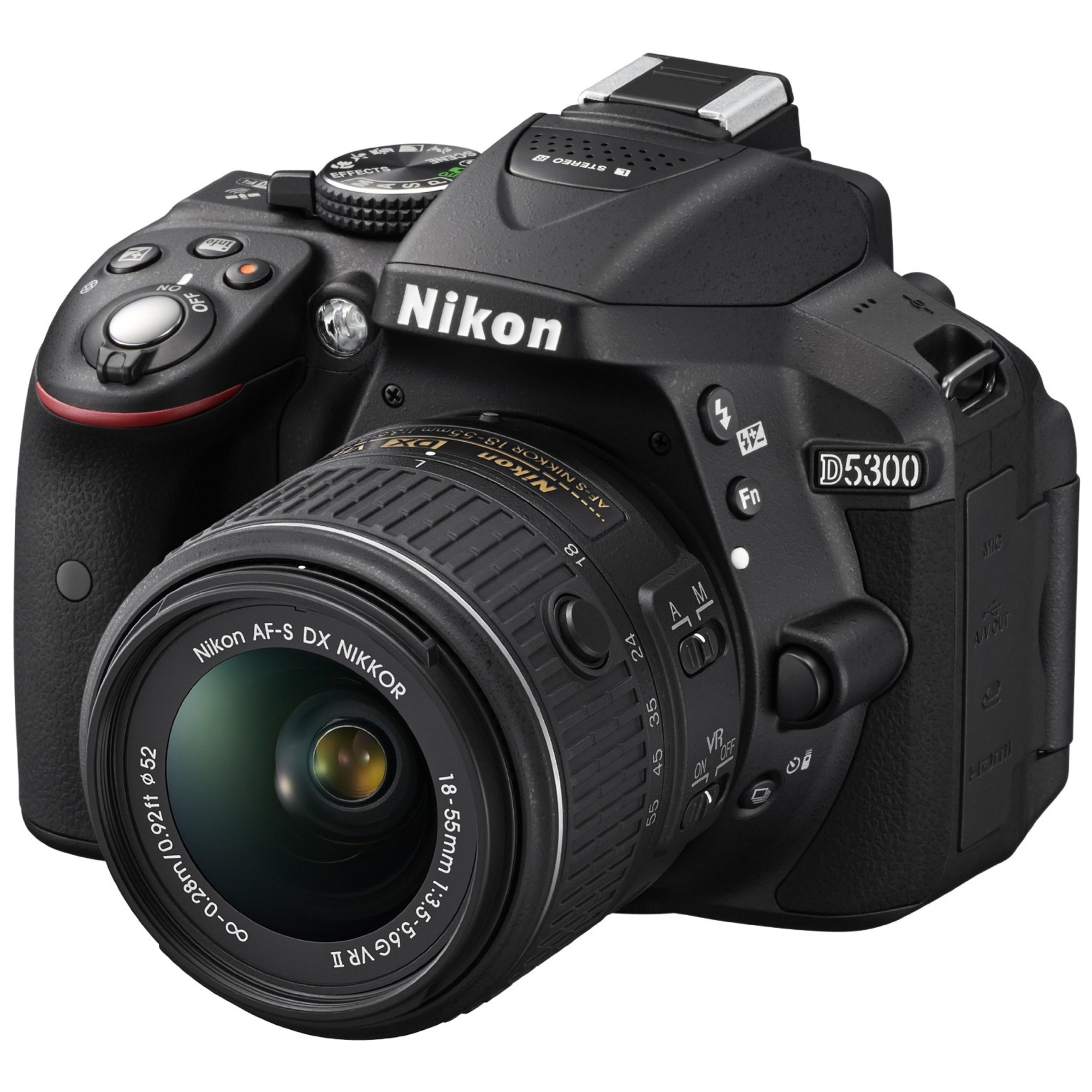 Nikon D5300 + 18-140Mm Vr Kit D'Appareil-Photo Slr 24,2 Mp Cmos 6000 X 4000 Pixels Noir - Très Bon État