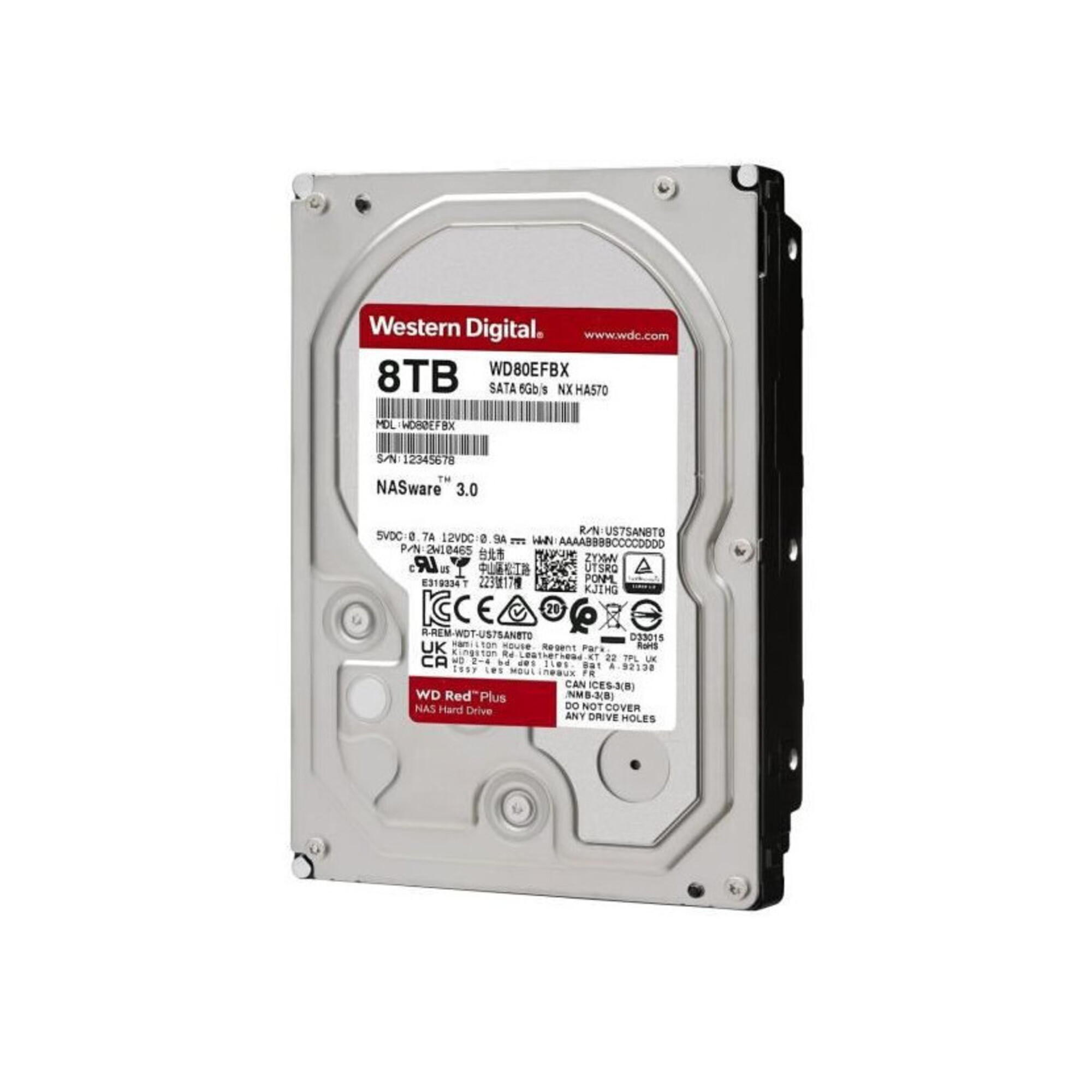 Western Digital WD Red Plus 3.5  8 To Série ATA III - Neuf