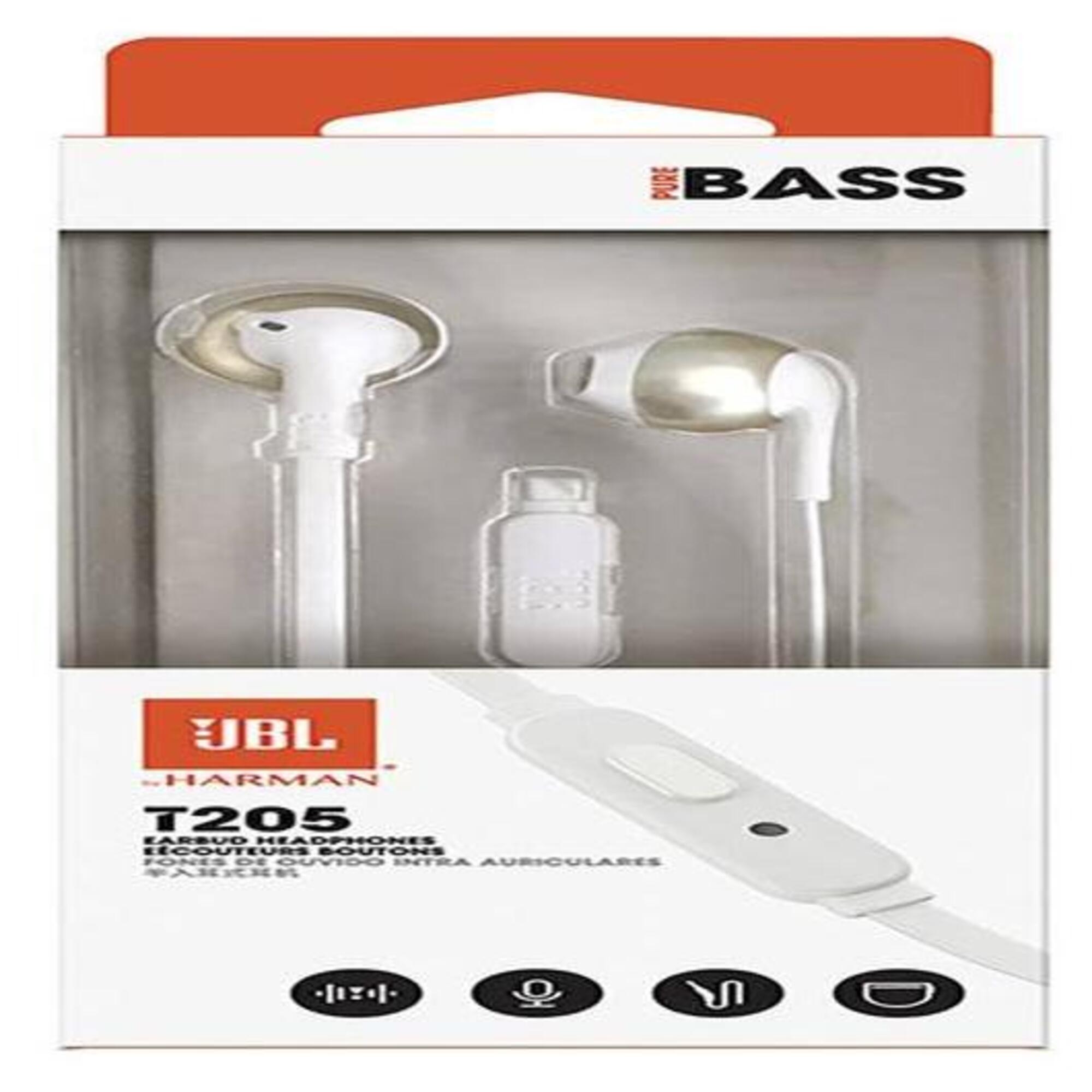 JBL Tune 205 Casque Avec fil Ecouteurs Musique Champagne, Or - Neuf