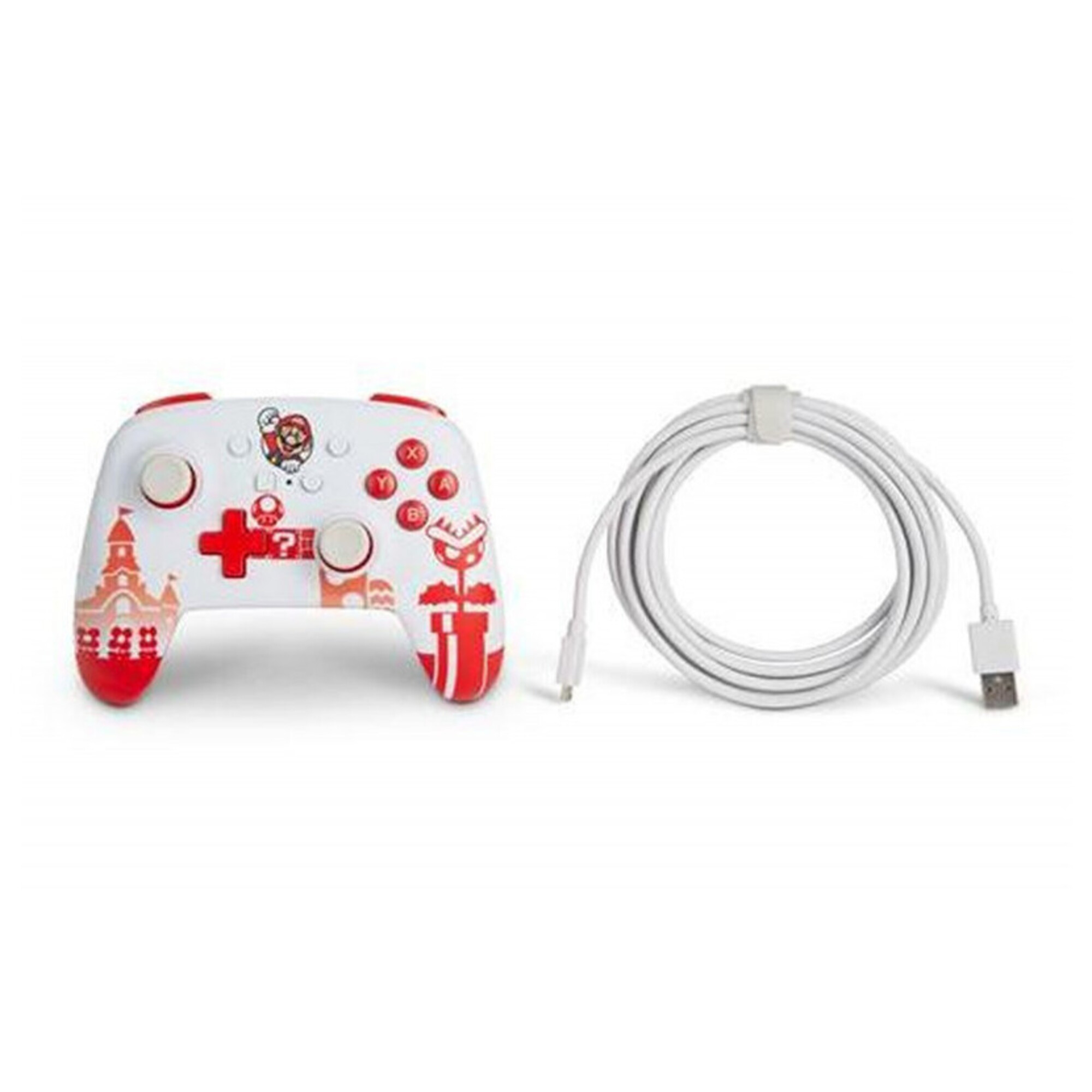 PowerA Mario Red Rouge, Blanc USB Manette de jeu Nintendo Switch - Neuf