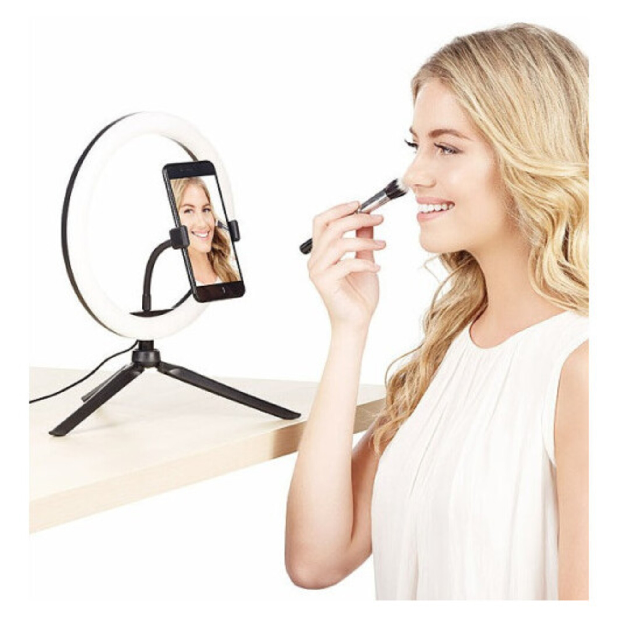 Anneau LED Selfie Pro avec support et déclencheur Bluetooth Neuf