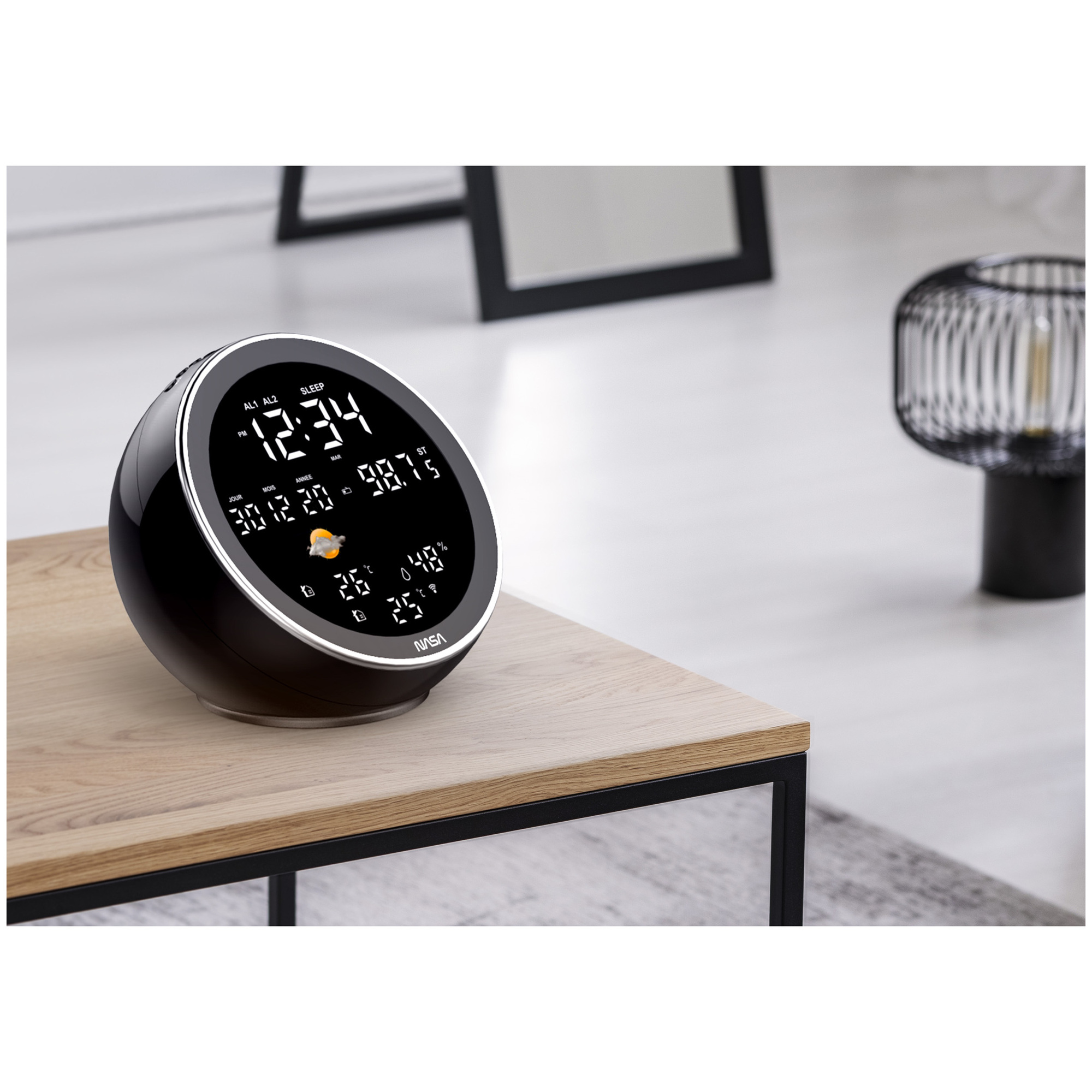 Station météo et enceinte Bluetooth Nasa WSP1500 avec radio réveil - vue 7