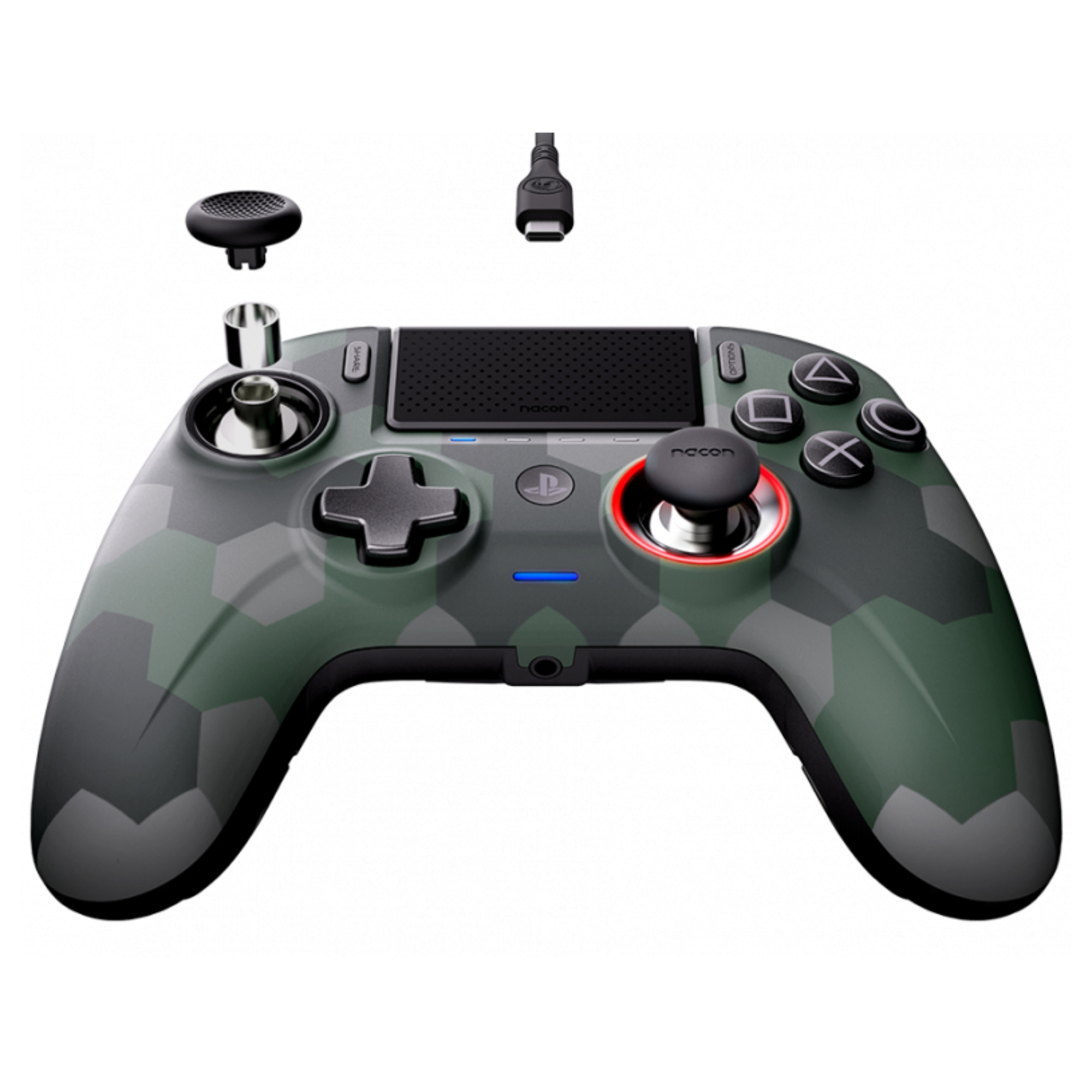 NACON Revolution Unlimited Pro Camouflage, Vert, Gris, Kaki Bluetooth/USB Manette de jeu Analogique/Numérique PC, PlayStation 4 - Neuf