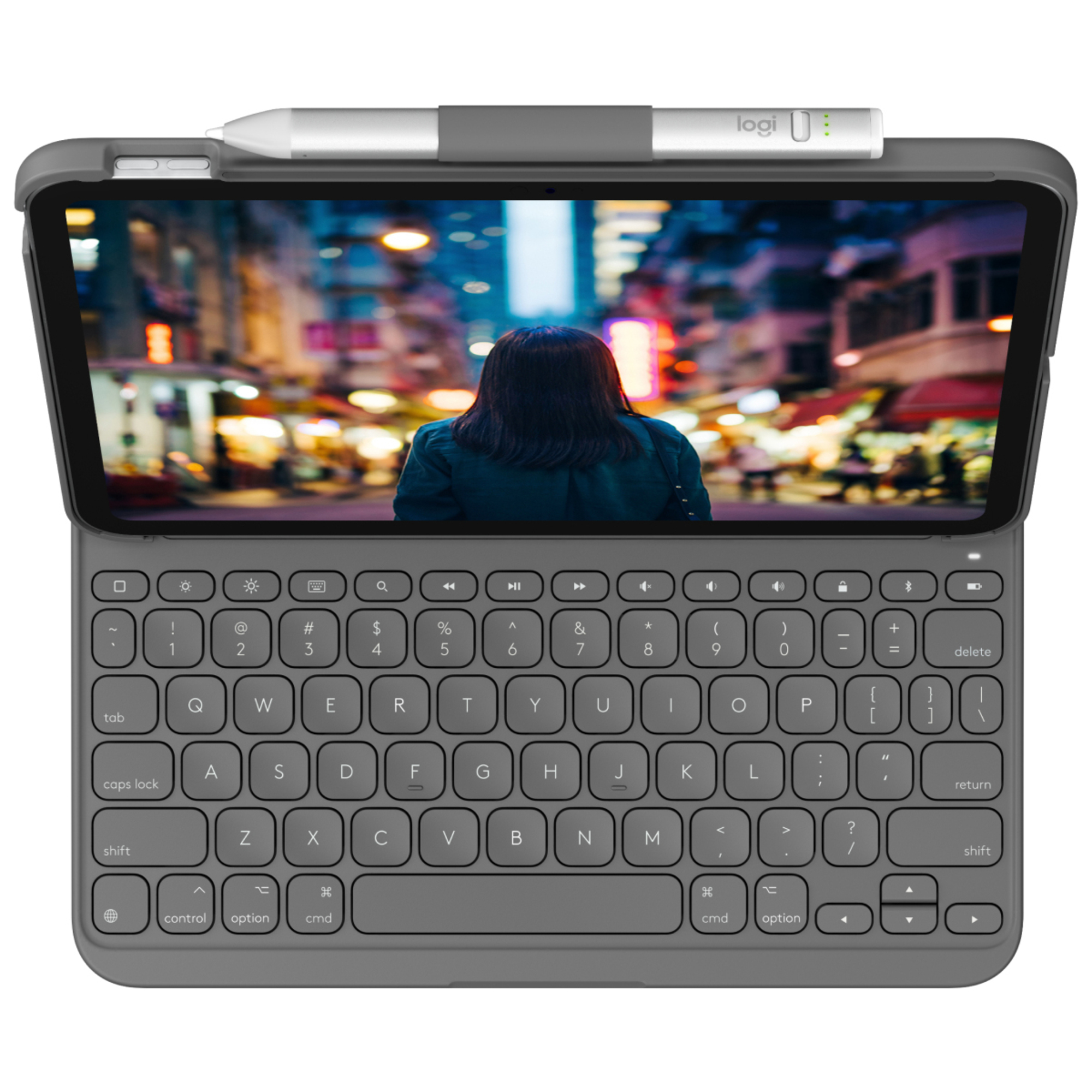 Logitech Slim Folio Gris Bluetooth AZERTY Français - Neuf