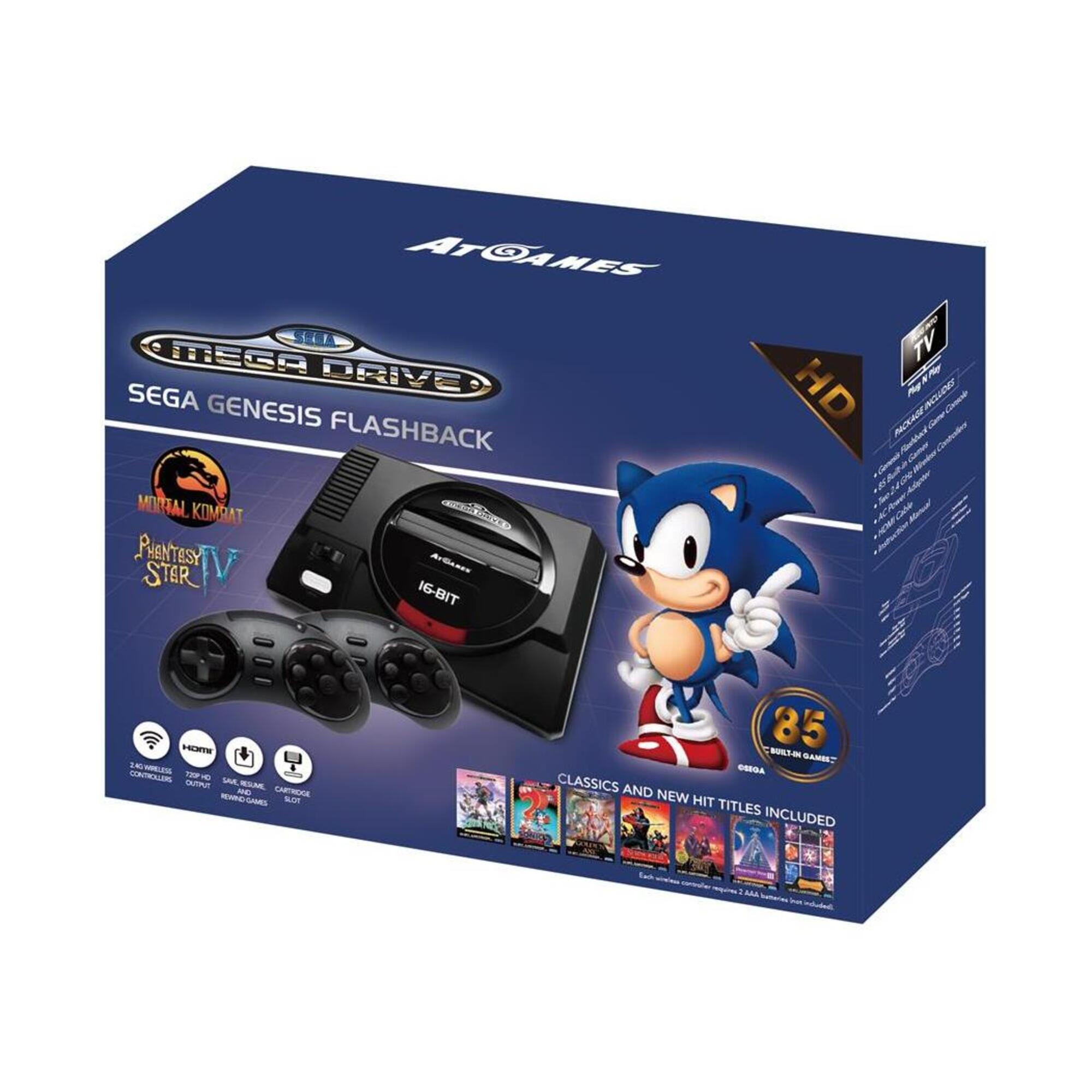 Console Retro Sega Mini Megadrive HD + 85 jeux - édition gold 2017-2018 - Bon état