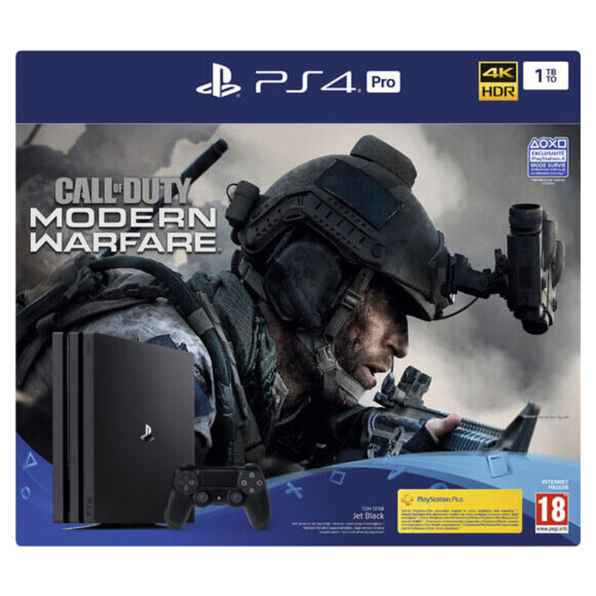 Console PS4 Pro 1 To + Call Of Duty Modern Warfare - Excellent état