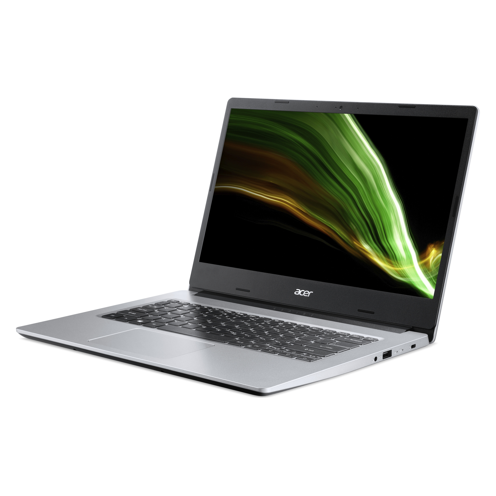 Acer Aspire 1 A114-33-C85G N4500 Ordinateur portable 35,6 cm (14 ) HD Intel® Celeron® N 4 Go DDR4-SDRAM 64 Go eMMC Wi-Fi 5 (802.11ac) Windows 11 Home Argent - Neuf