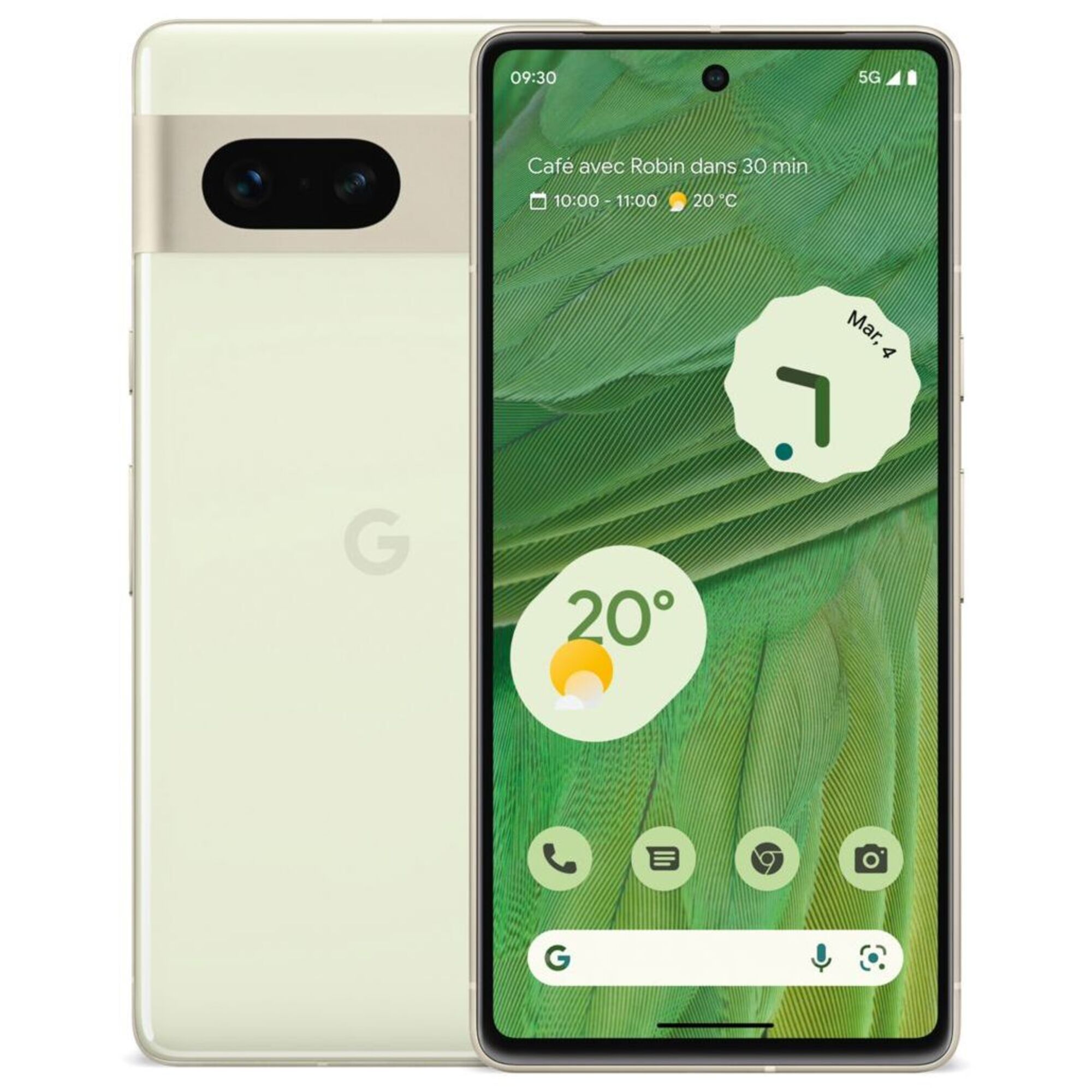 Google Pixel 7 128 Go, Vert citron, débloqué - Neuf