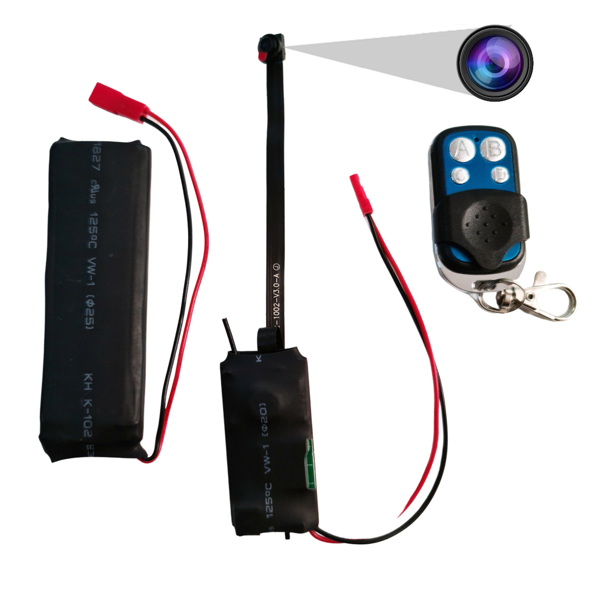 Caméra Miniature Télécommandée Détecteur Mouvement Sans Fil Noir Mini Cam 16 Go YONIS - Neuf