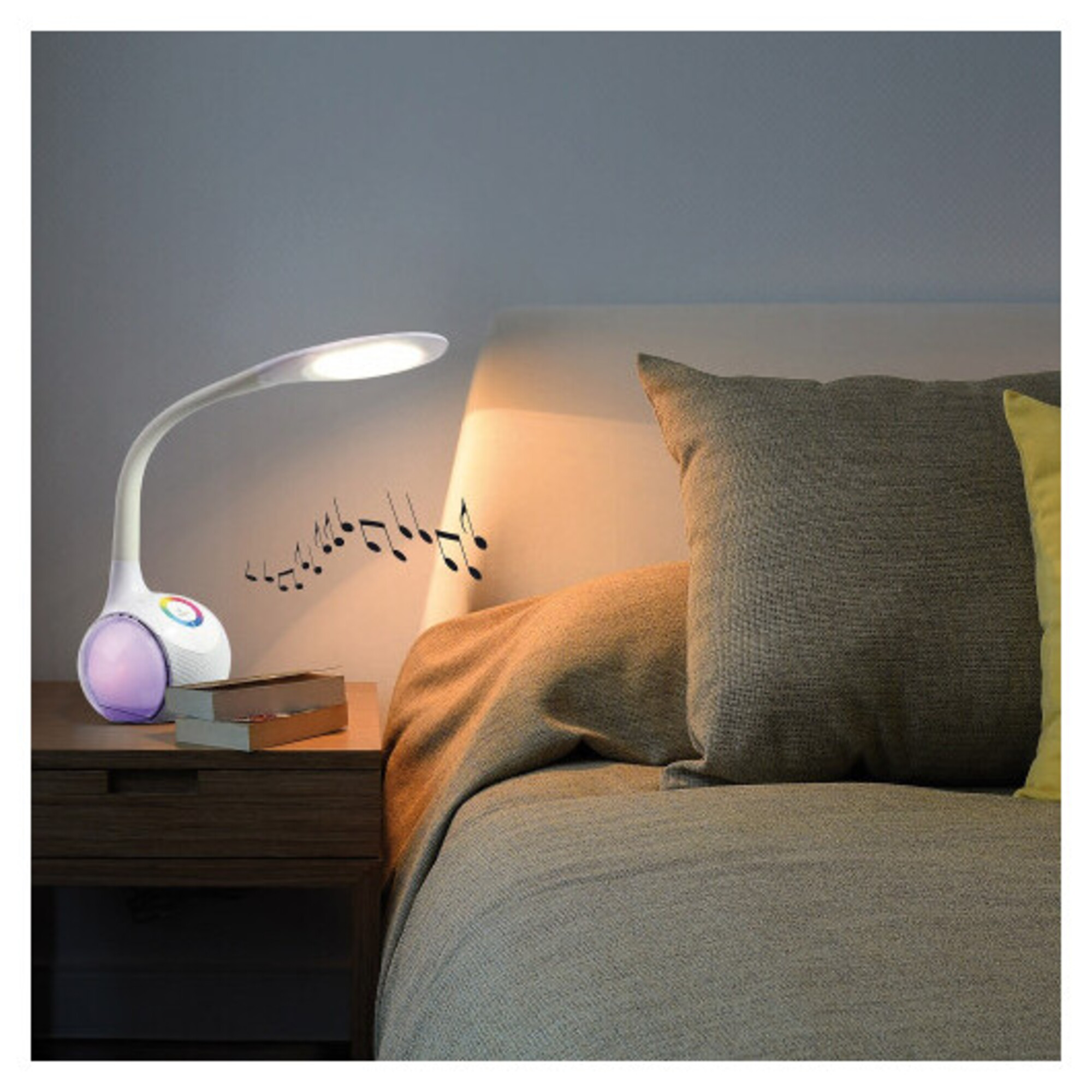 Lampe LED INOVALLEY Haut parleur Bluetooth Micro intégré 50 x 14 x 11 cm - vue 2